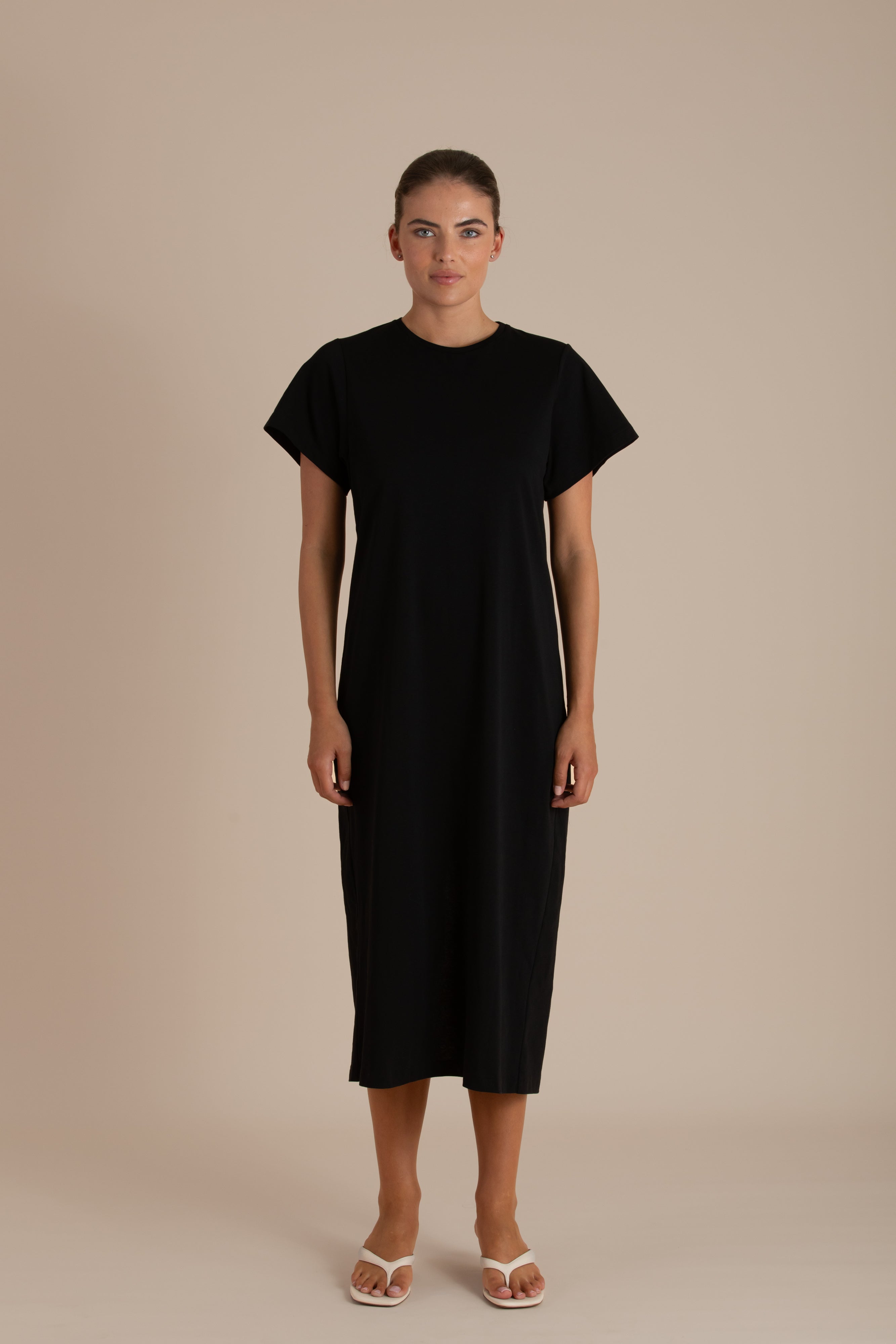The Ada Tee Dress | Black $150