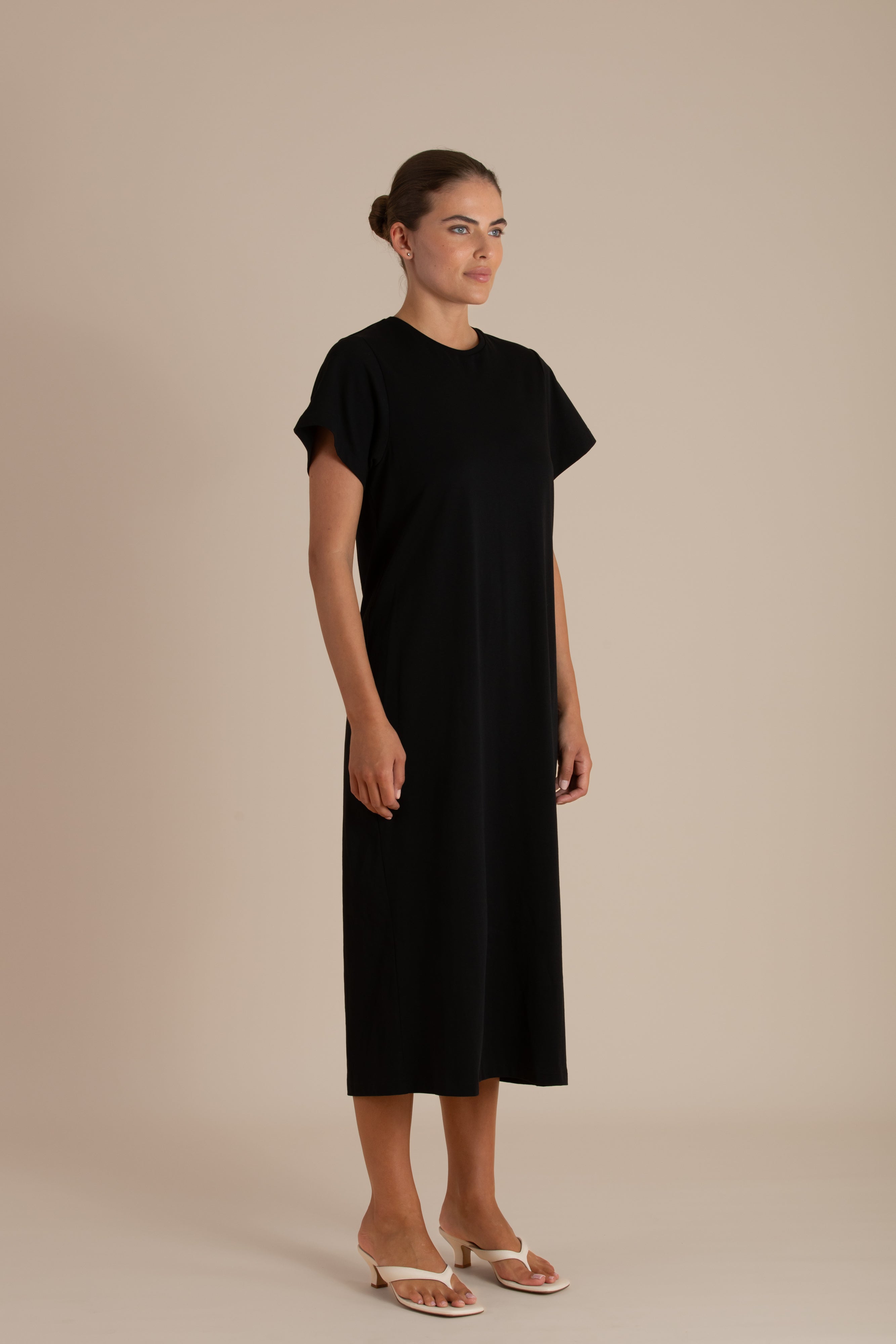 The Ada Tee Dress | Black $150