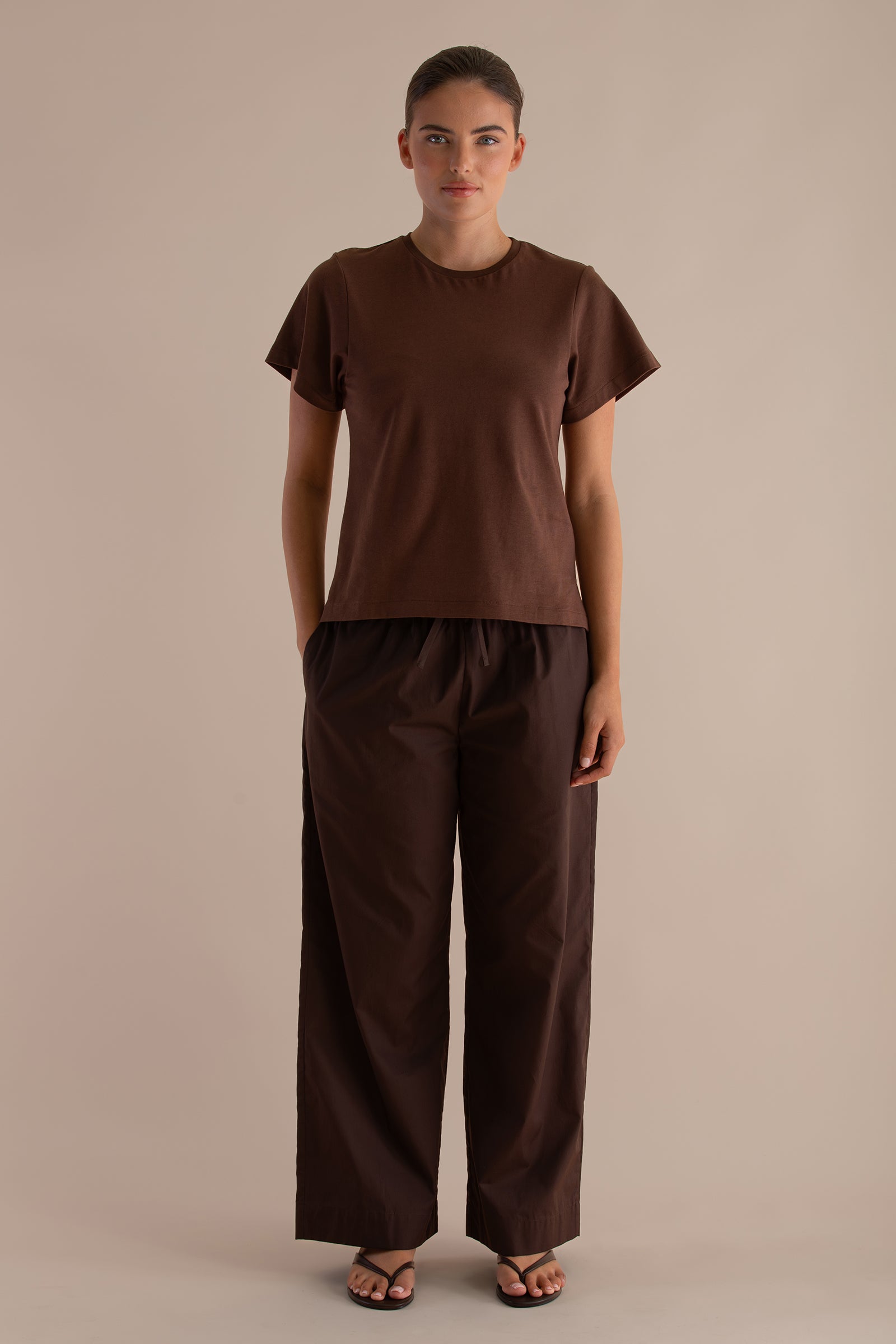 The Celeste Tee | Cacao $100