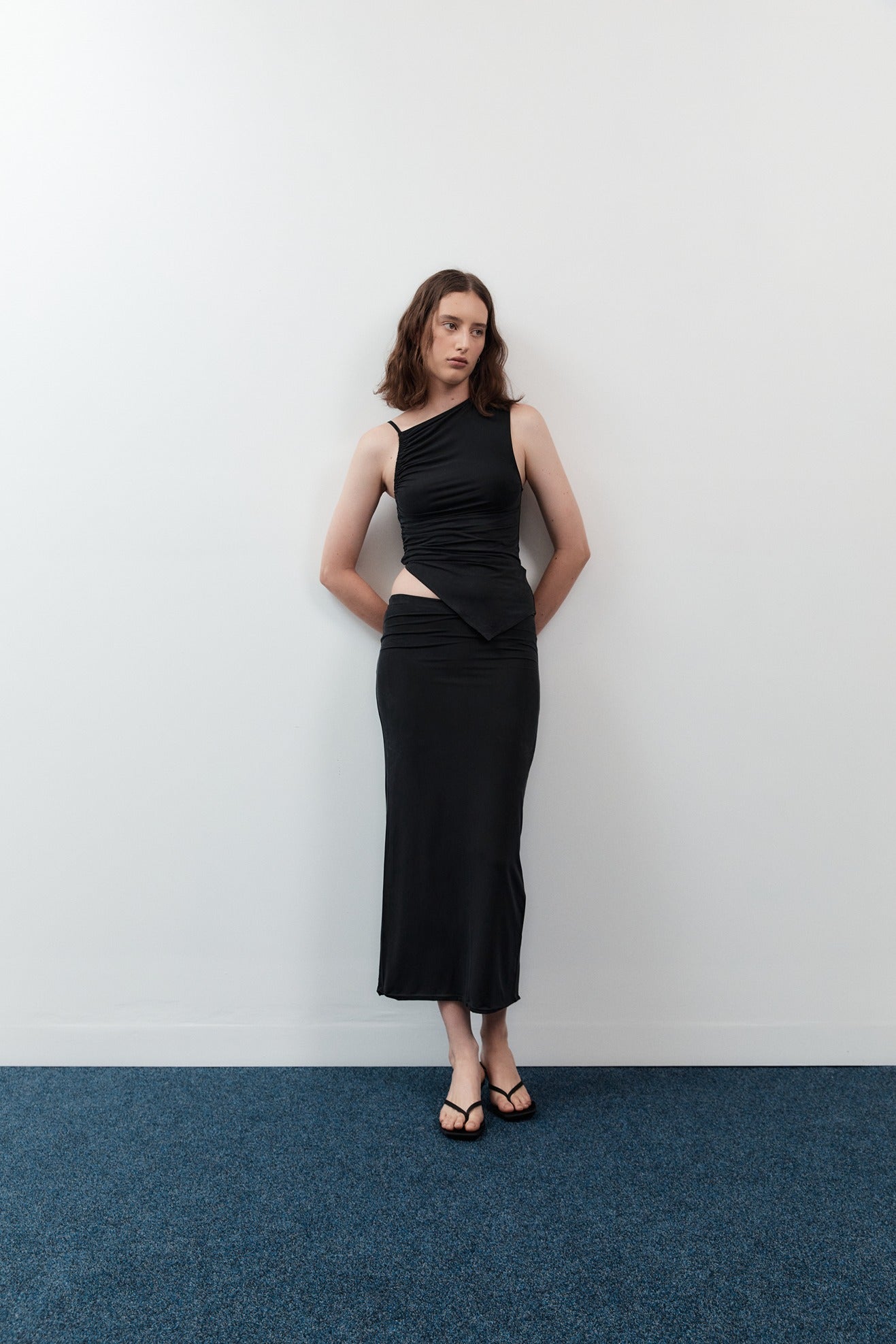 Midi Skirt | Black $329