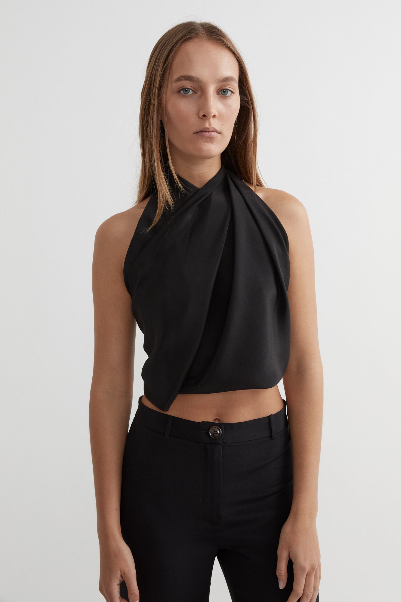 Silk Scarf Top Large | Blue $240