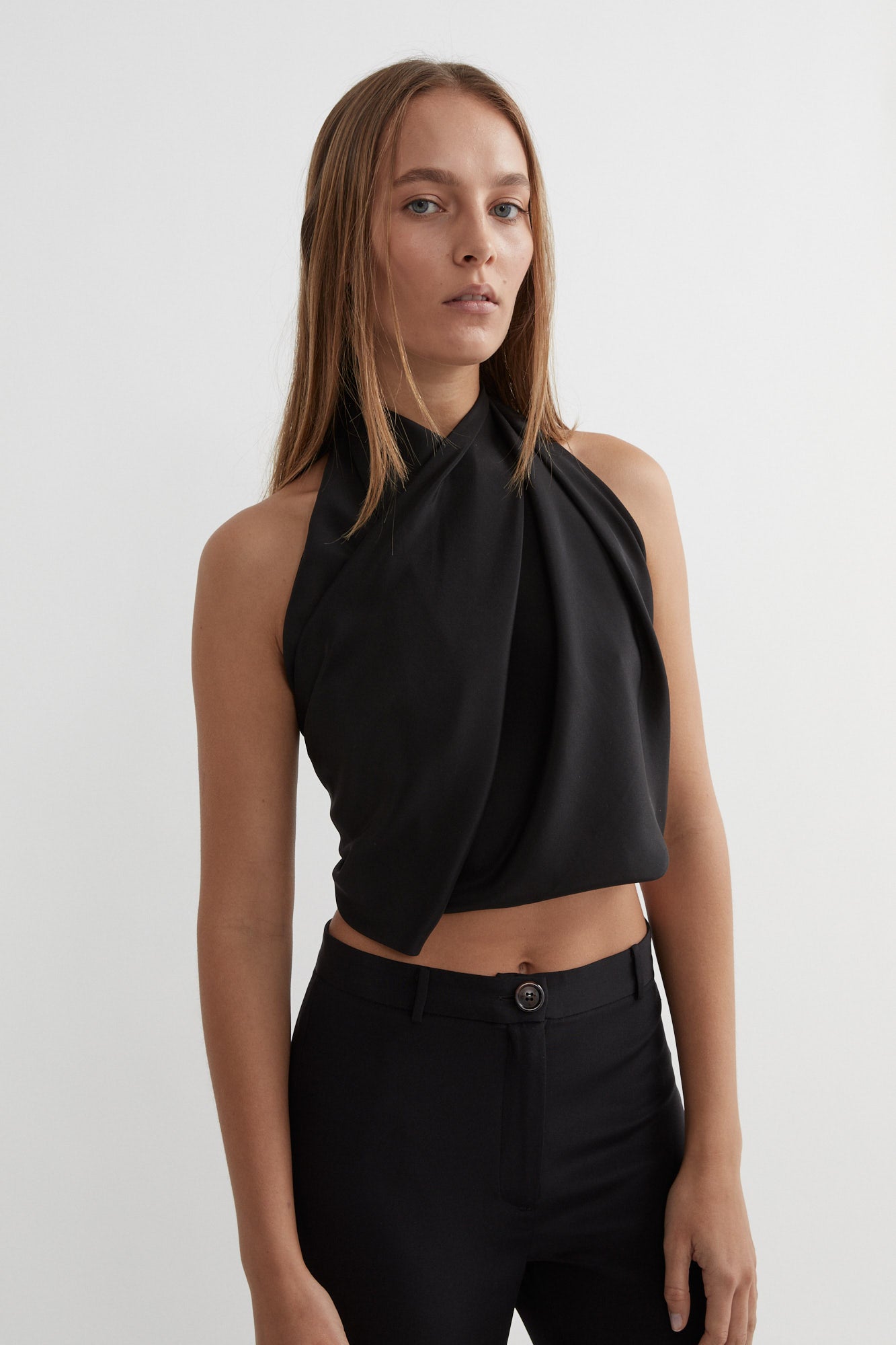 Silk Scarf Top Large | Blue $240