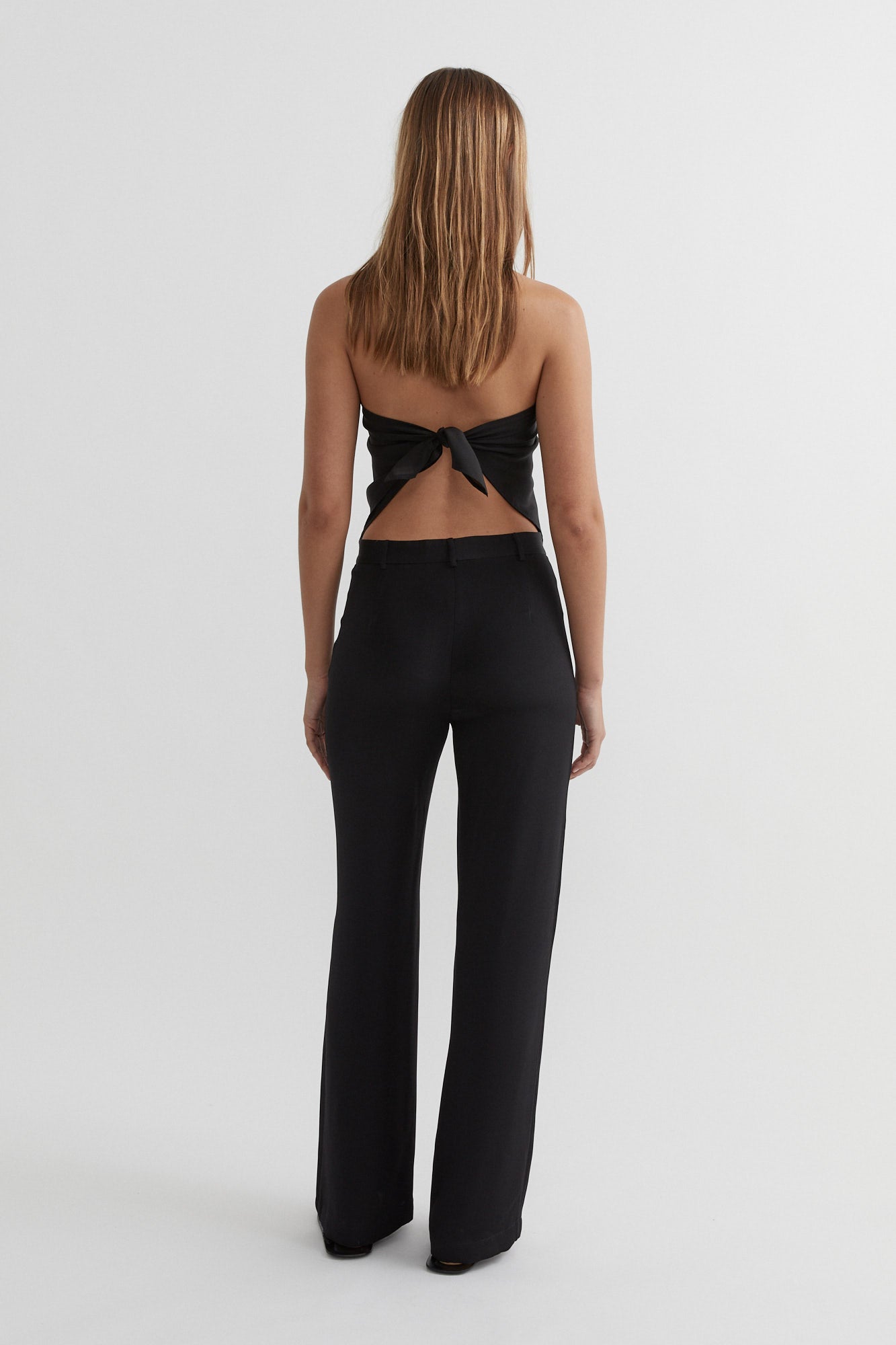 Silk Scarf Top | Black $220