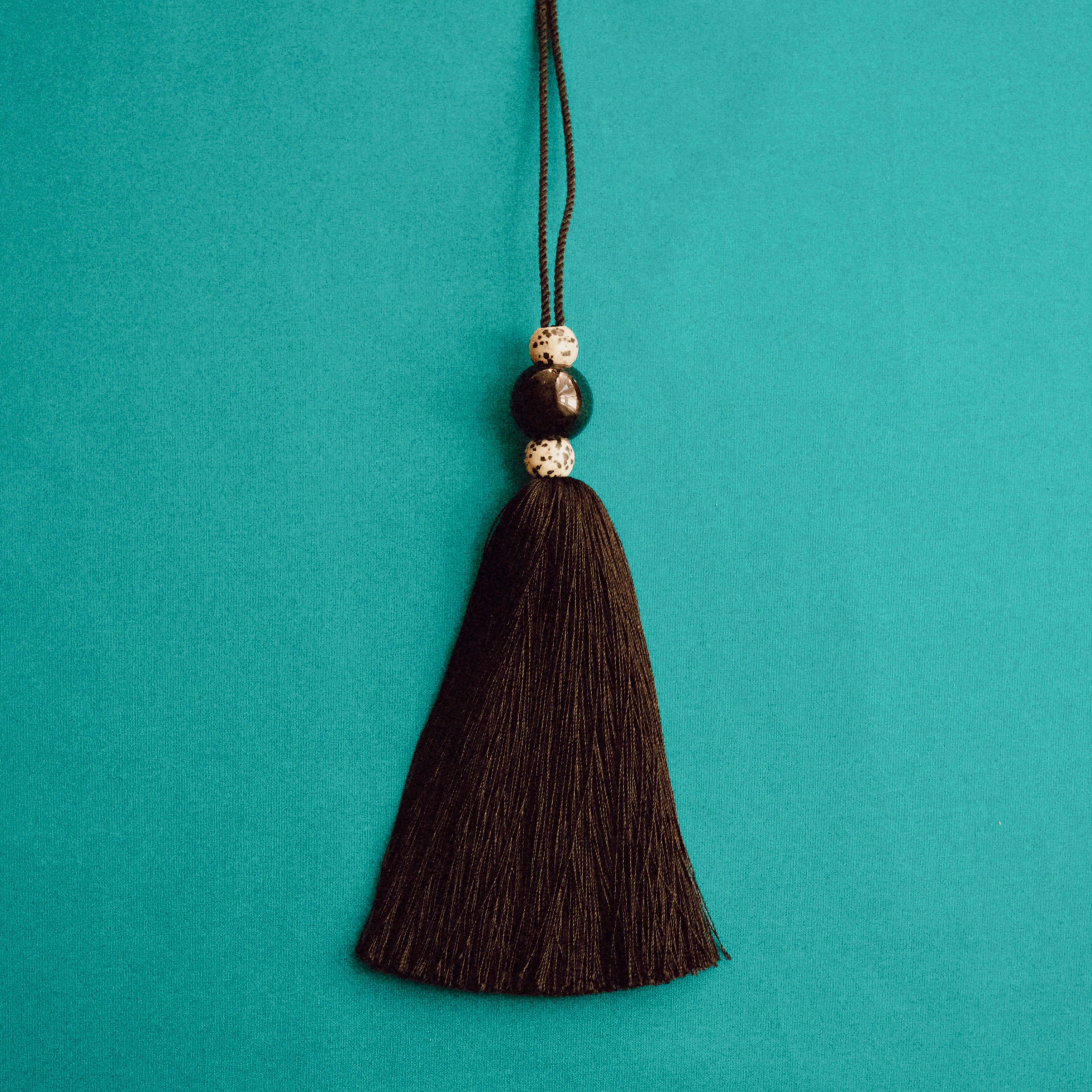 Totem Tassel Necklace | Black Onyx and Dalmatian $220