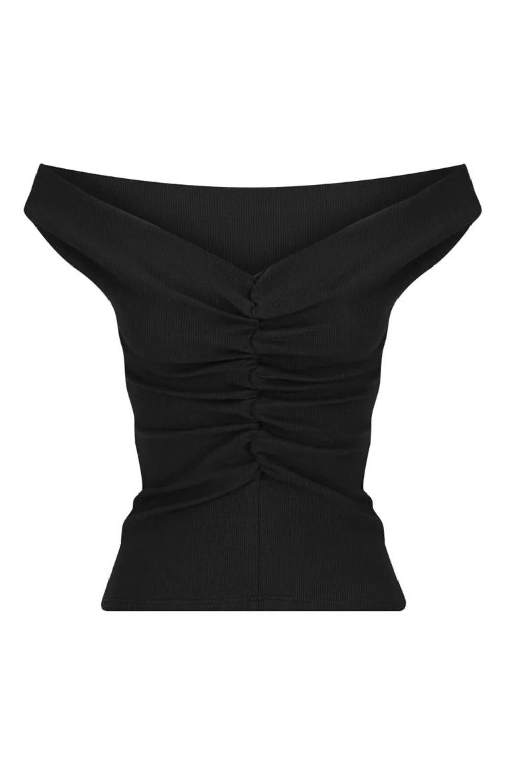Niveah Tee | Black Rib $180