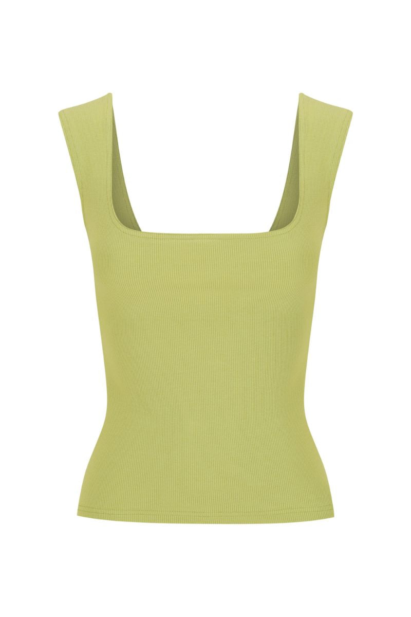 Naia Tank (Rib) | Avocado $120