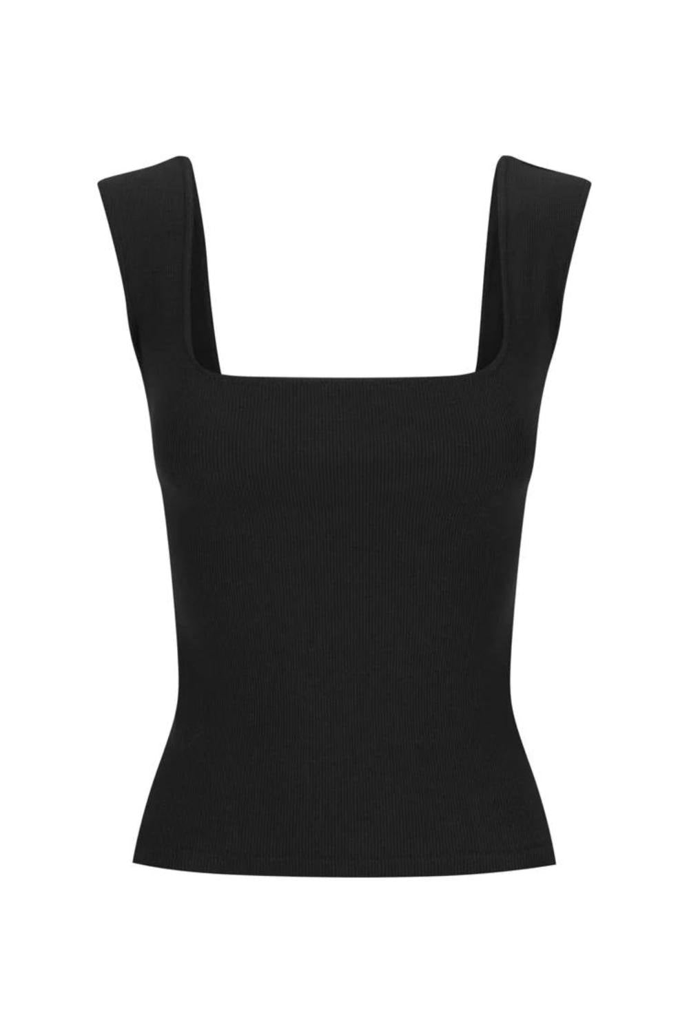 Naia Tank | Black Rib $120