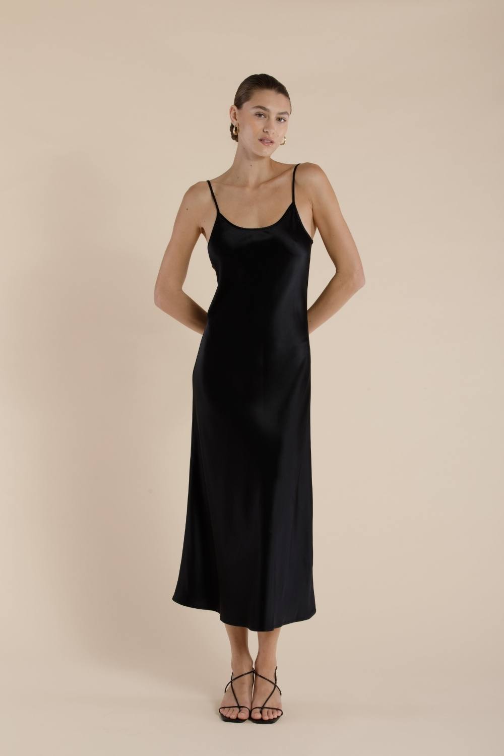 Nora Slip Dress | Black $350