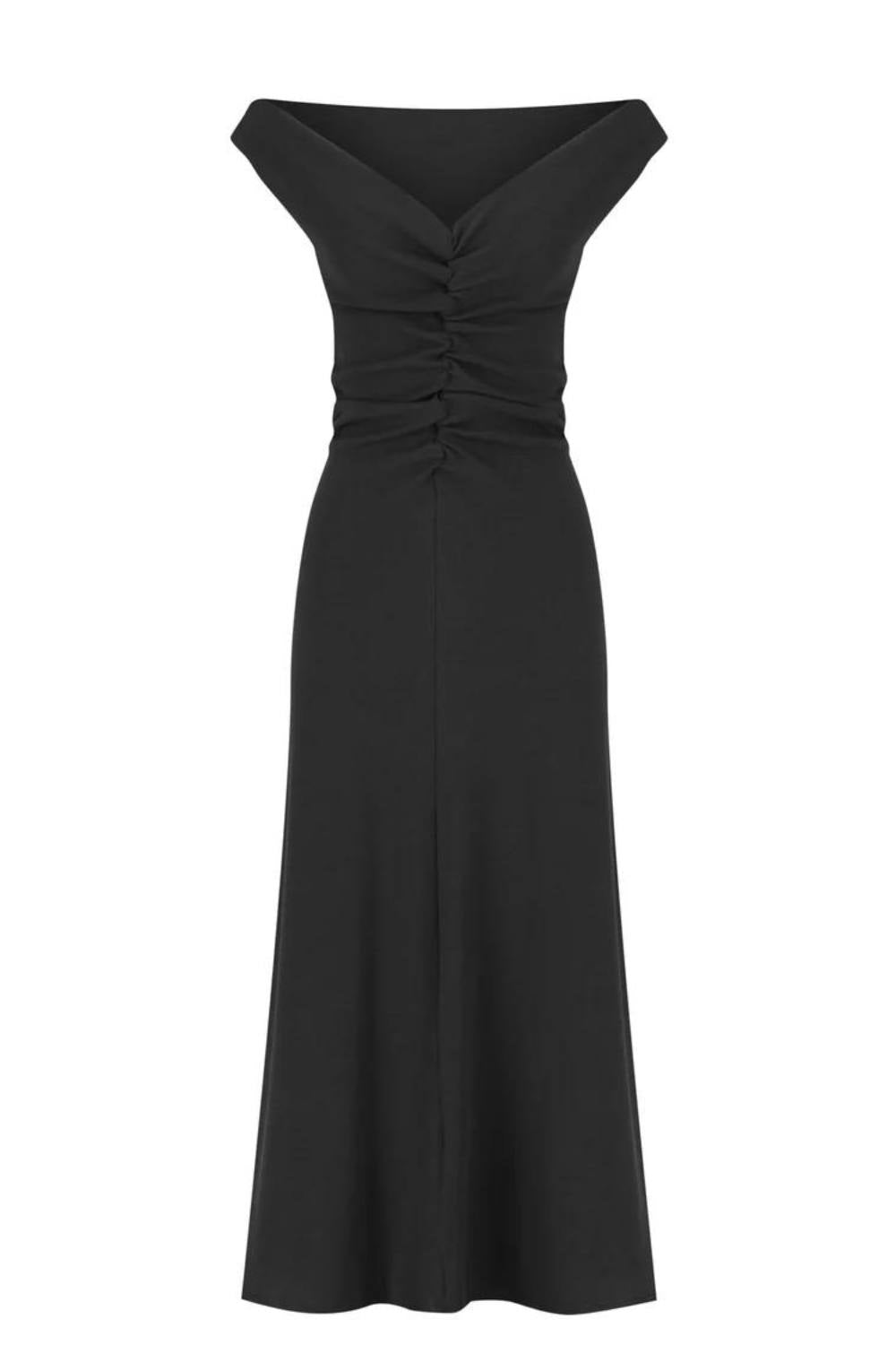 Niveah Dress | Black Rib $340