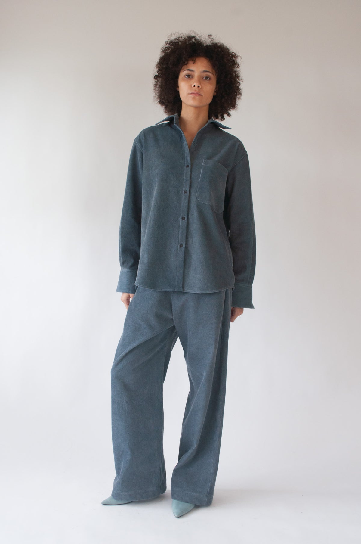 Studio Over Shirt | Ash Blue $260