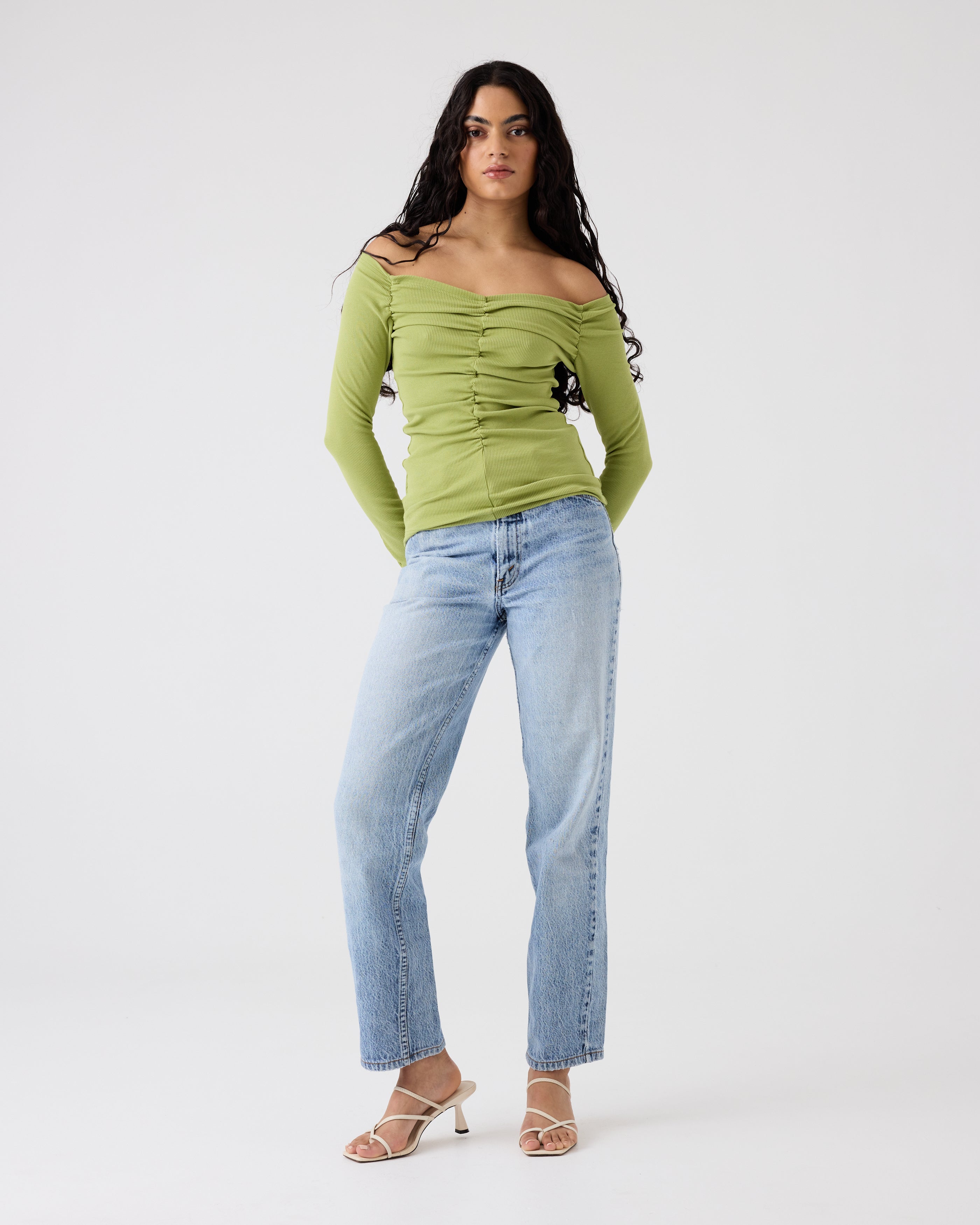 Luella Long Sleeve Top | Avocado Rib $209