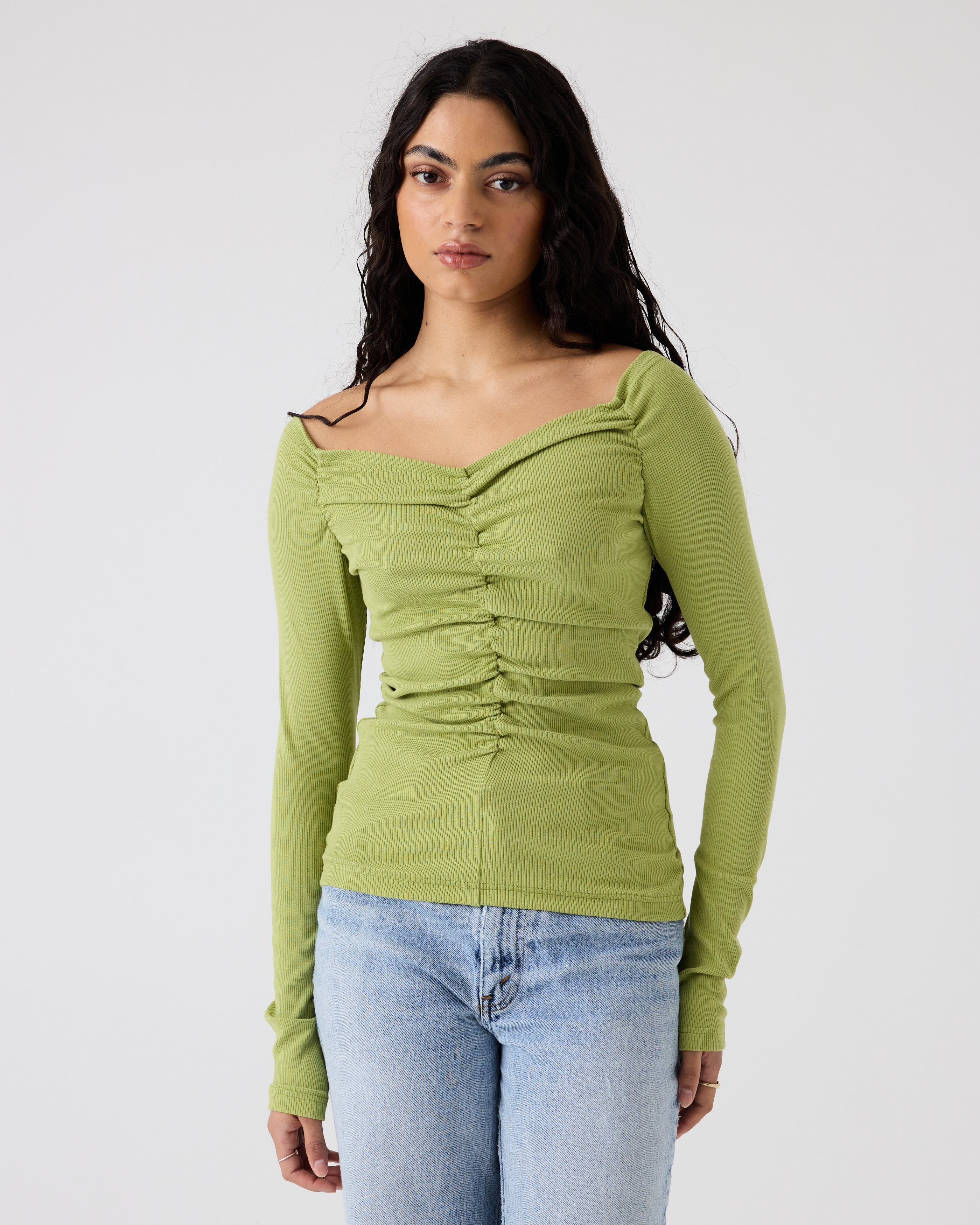 Luella Long Sleeve Top | Avocado Rib $209