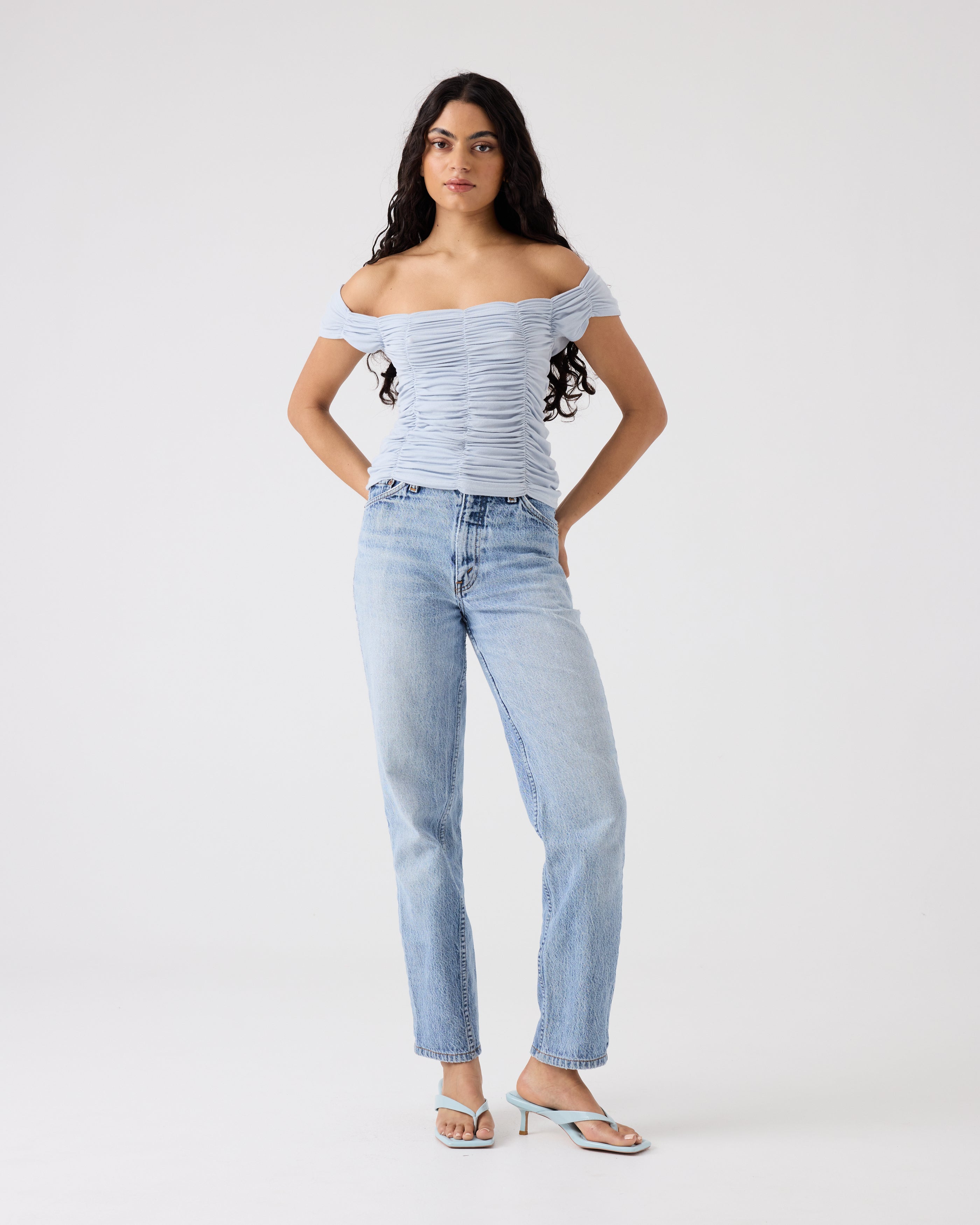 Jolene Short Sleeve Tee | Ice $235