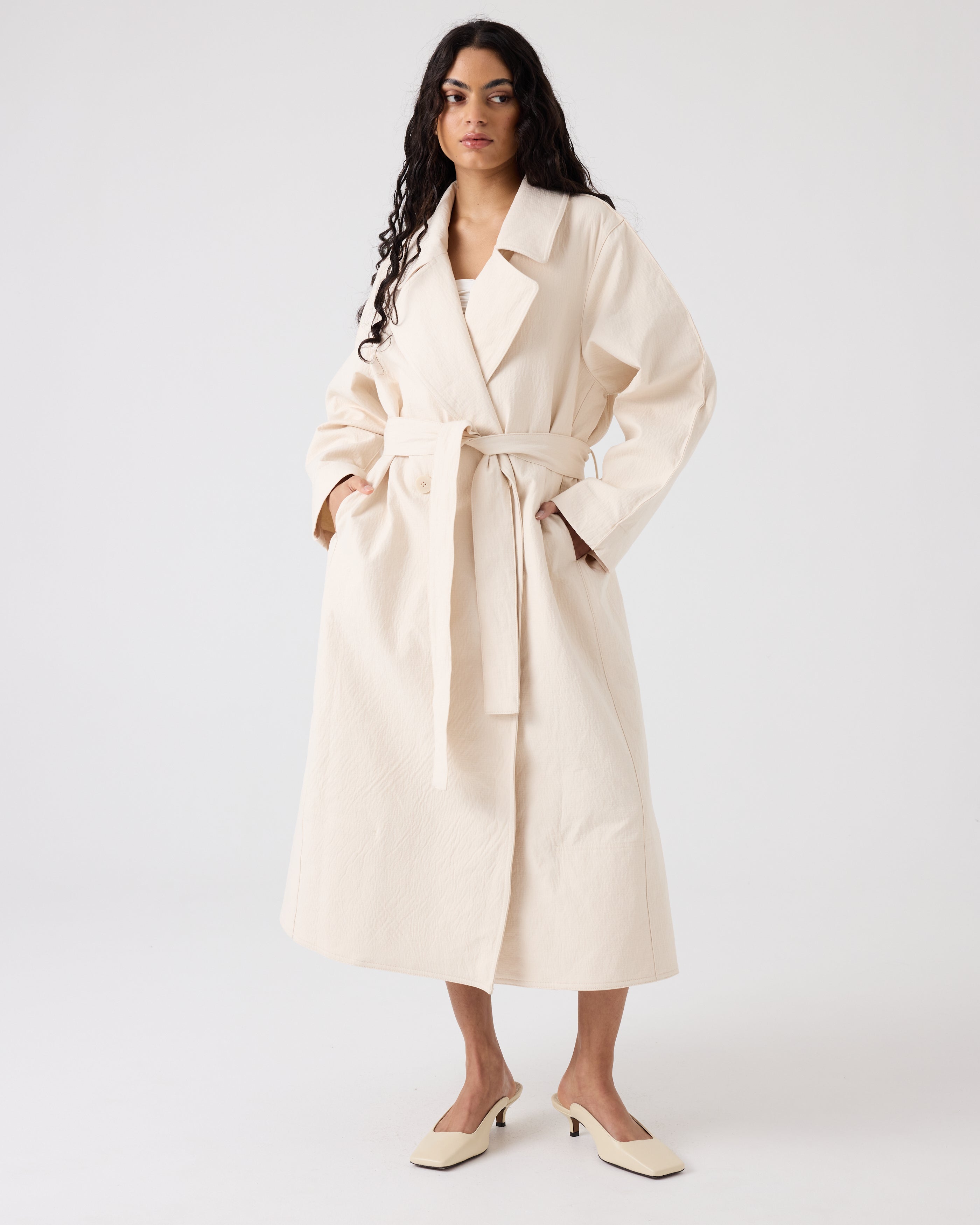 Theodora Trench | Cream $850