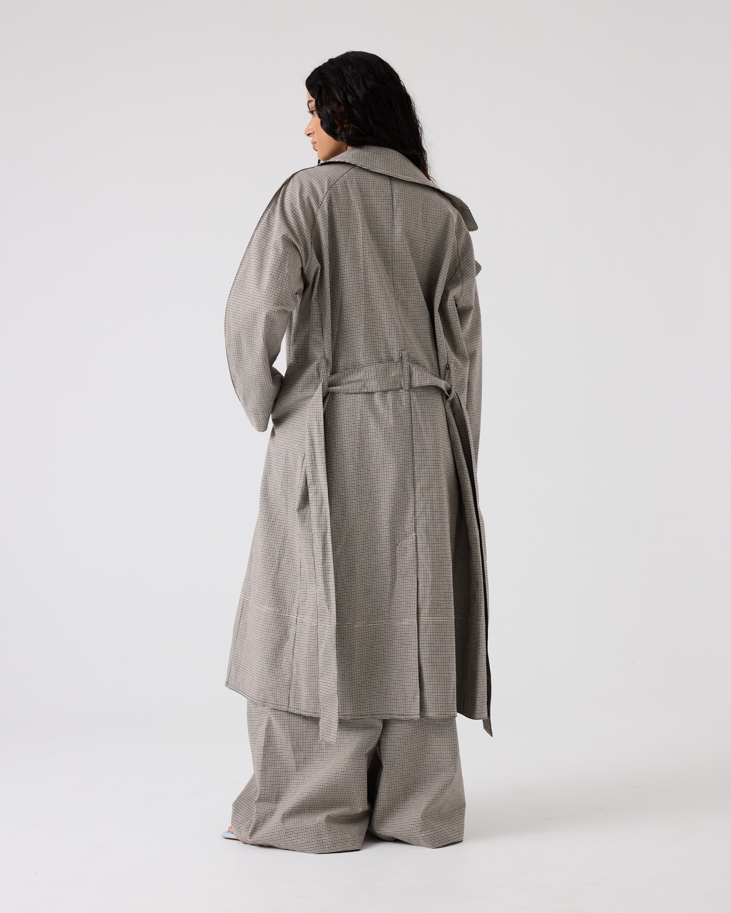 Theodora Trench | Fine Houndstooth $820