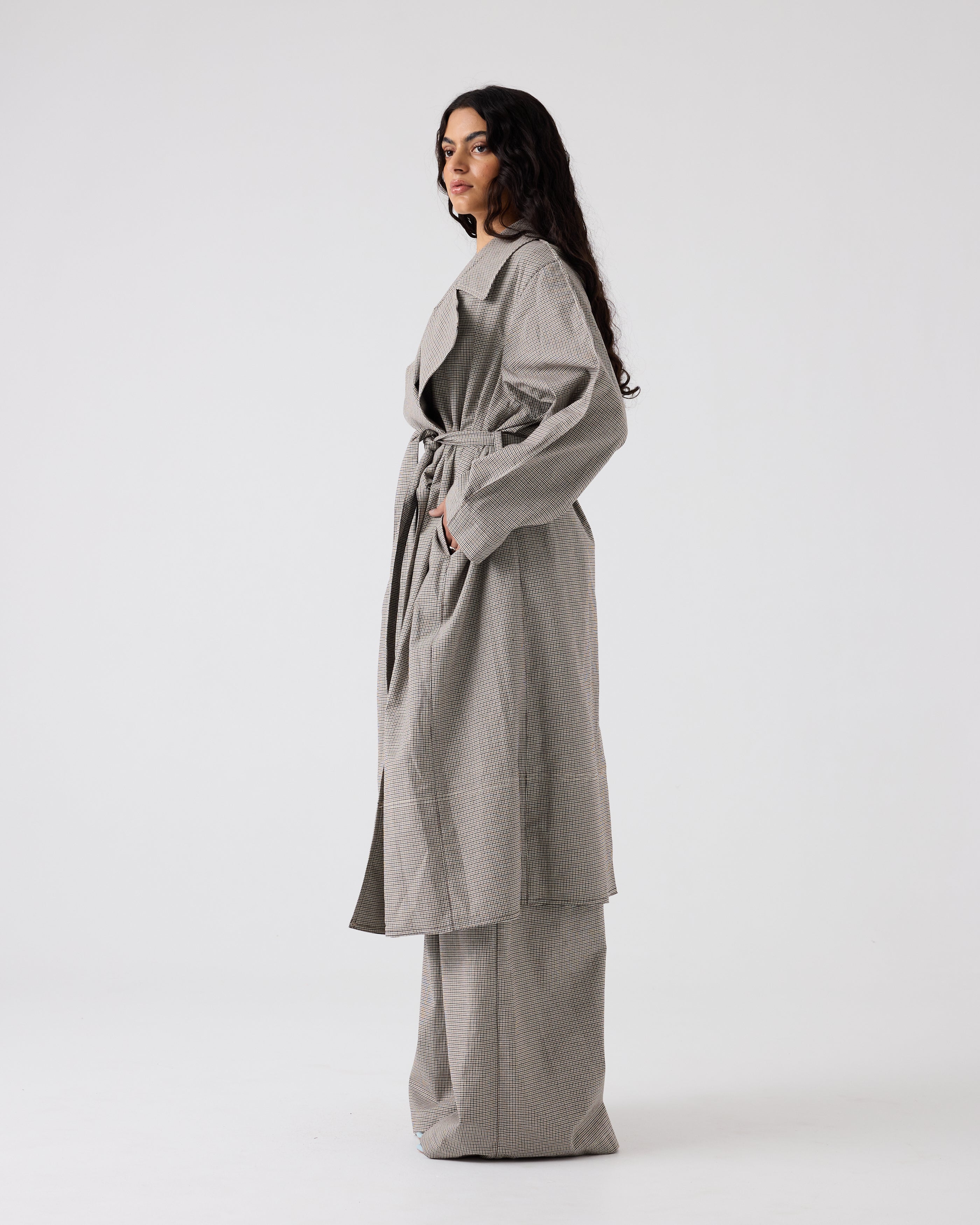 Theodora Trench | Fine Houndstooth $820