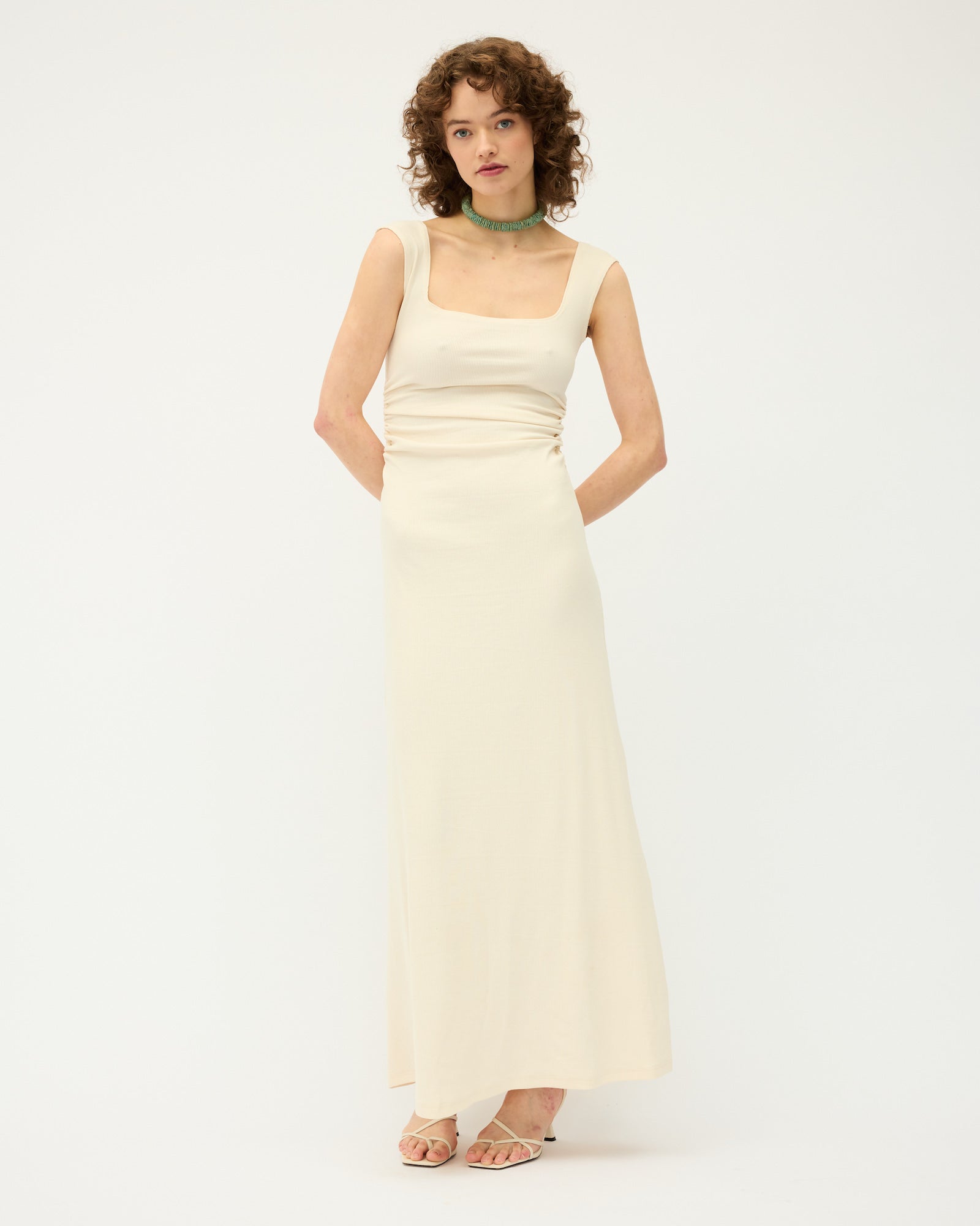 Naia Tank Dress | Vanilla Rib $290