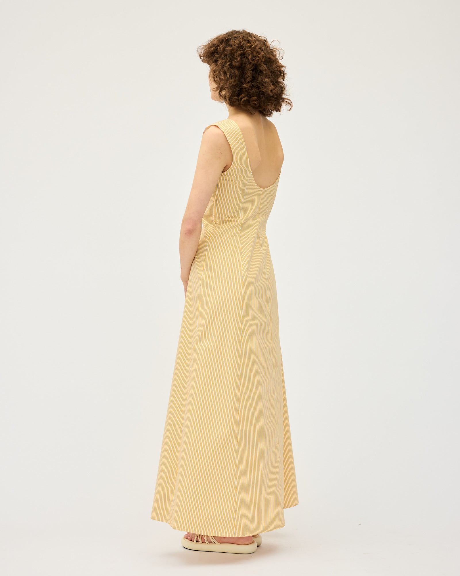 Ada Dress | Yellow Stripe $390