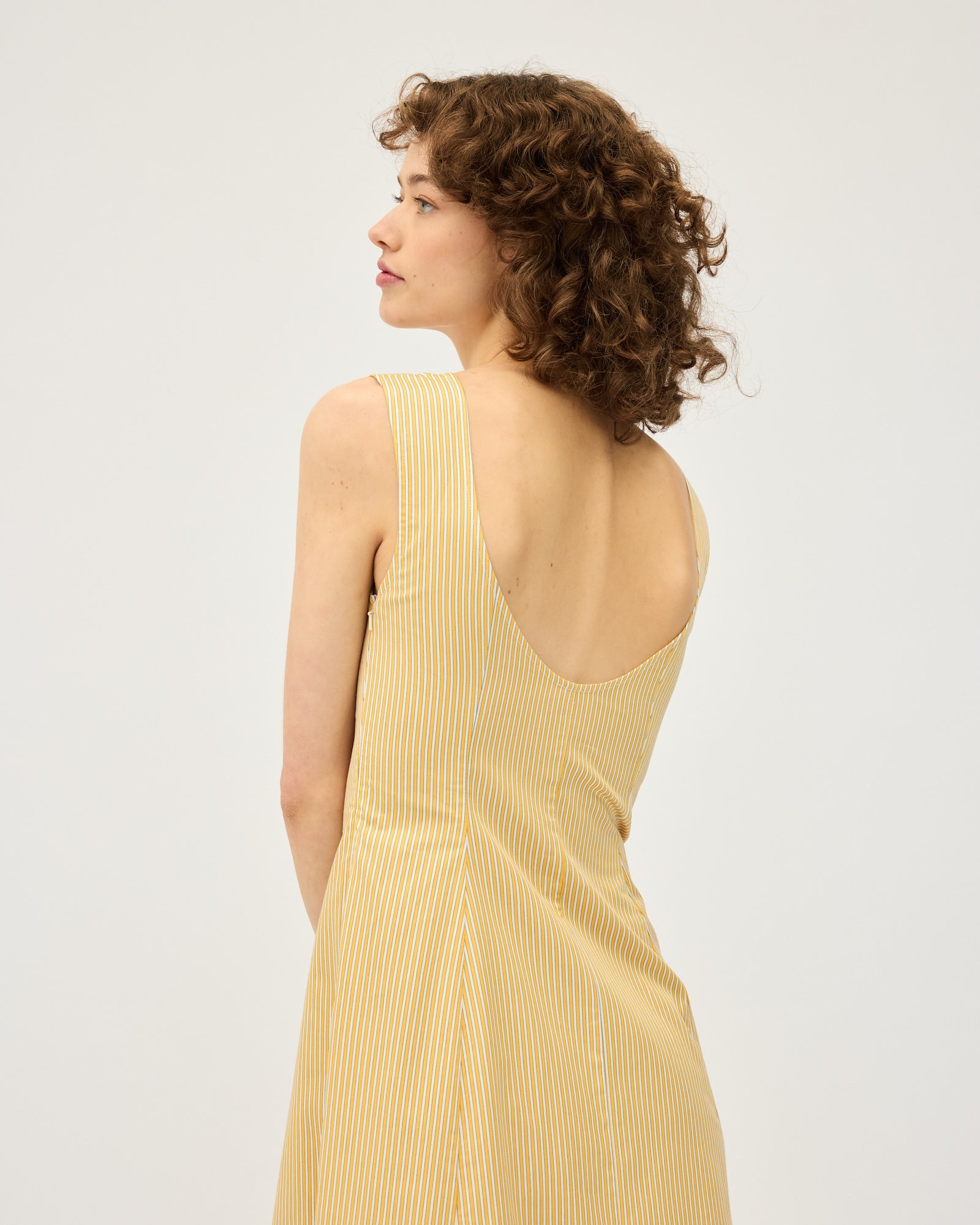 Ada Dress | Yellow Stripe $390