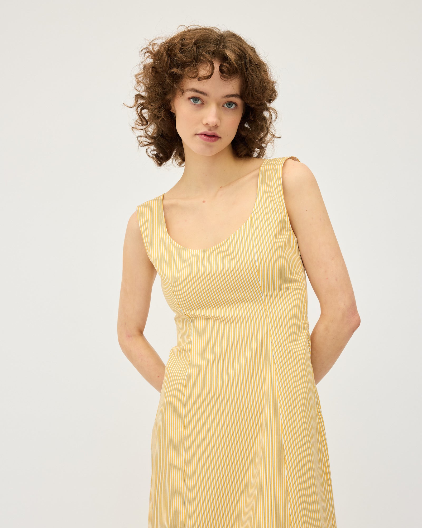Ada Dress | Yellow Stripe $390