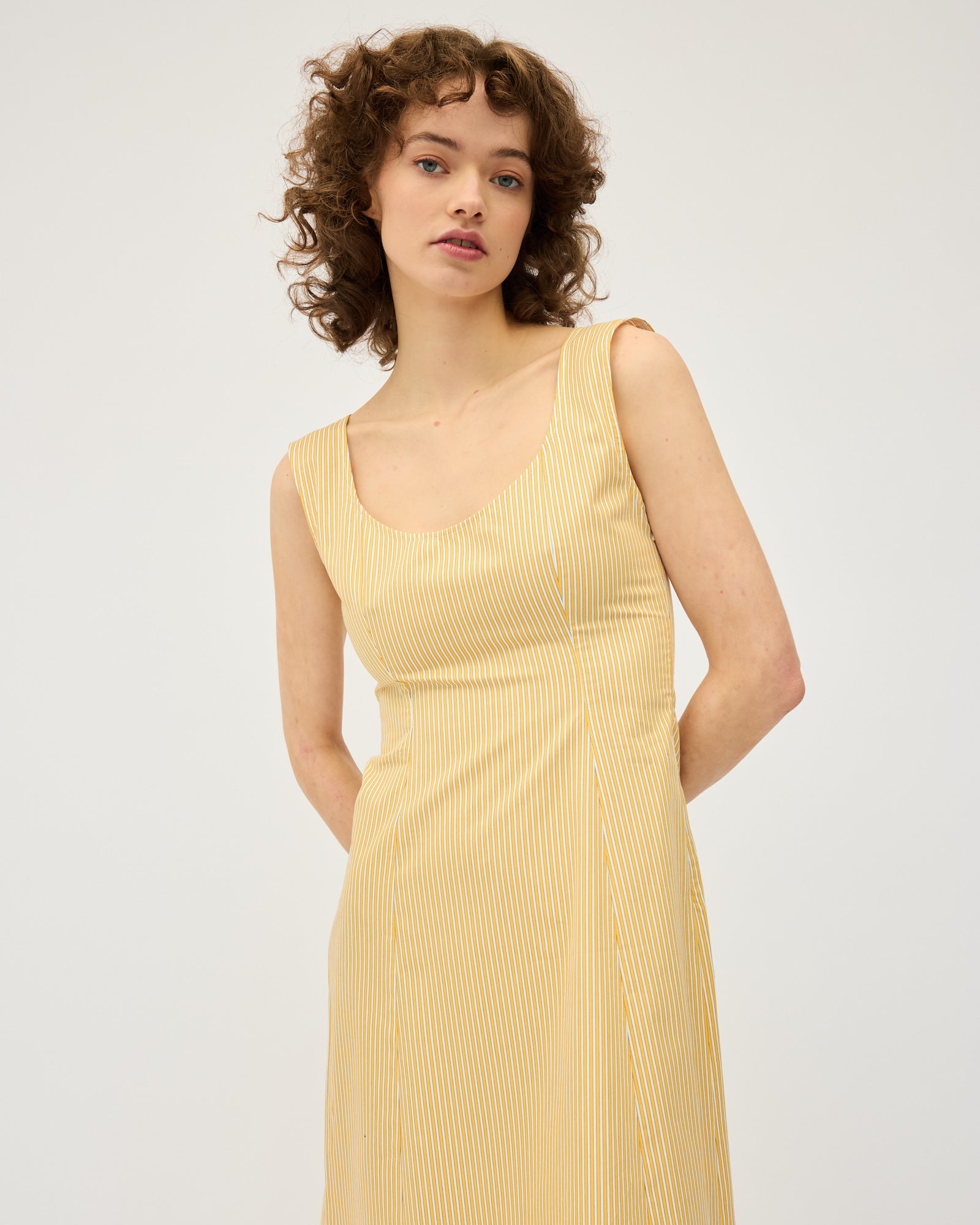 Ada Dress | Yellow Stripe $390