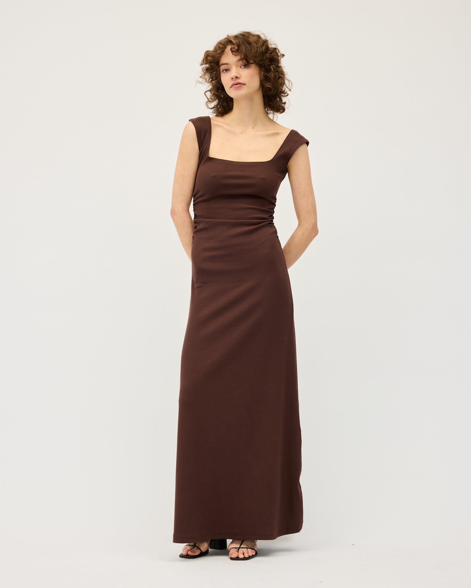 Naia Tank Dress | Chocolate $295