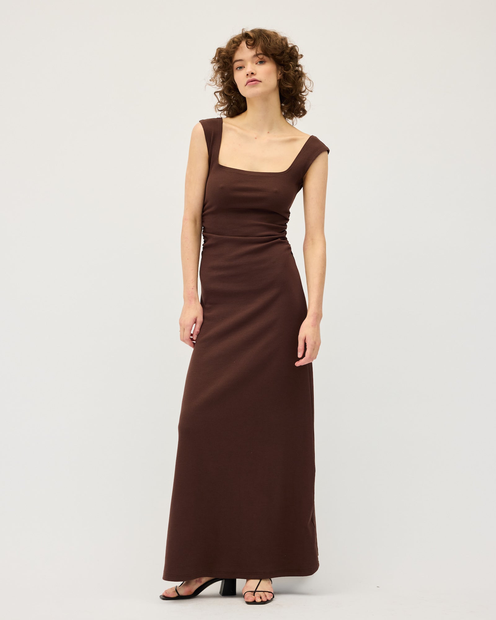 Naia Tank Dress | Chocolate Rib $290
