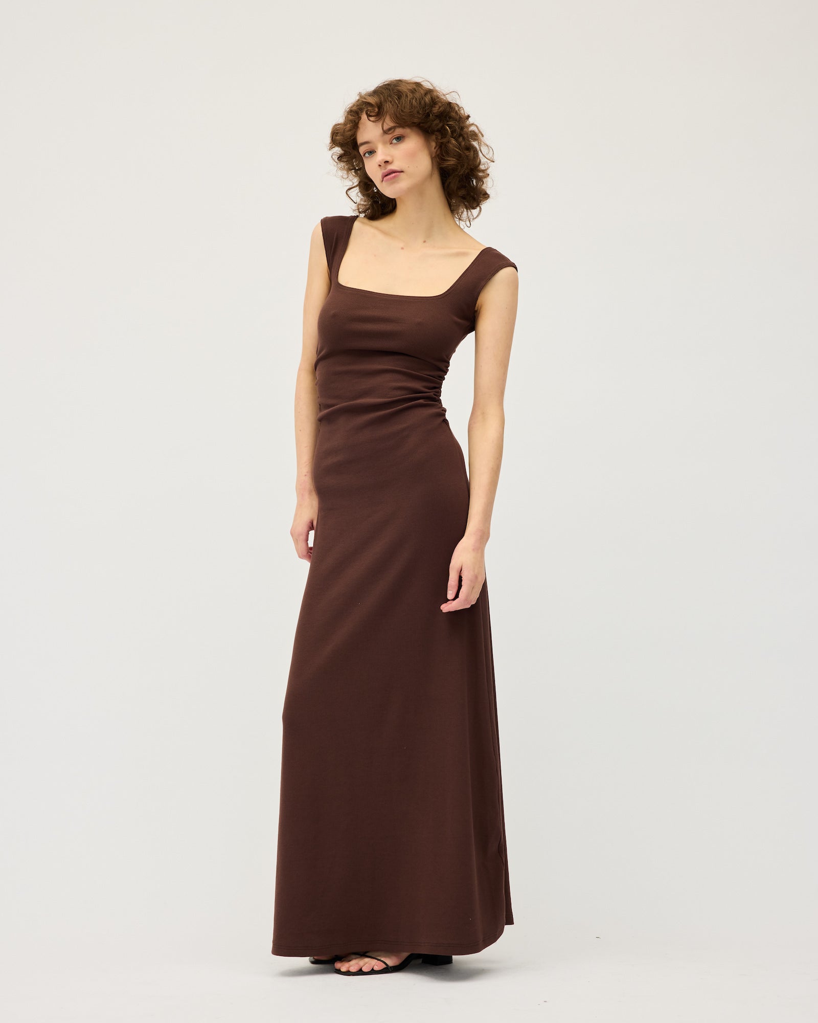 Naia Tank Dress | Chocolate $295