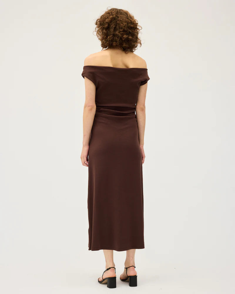 Niveah Dress | Chocolate Rib $340