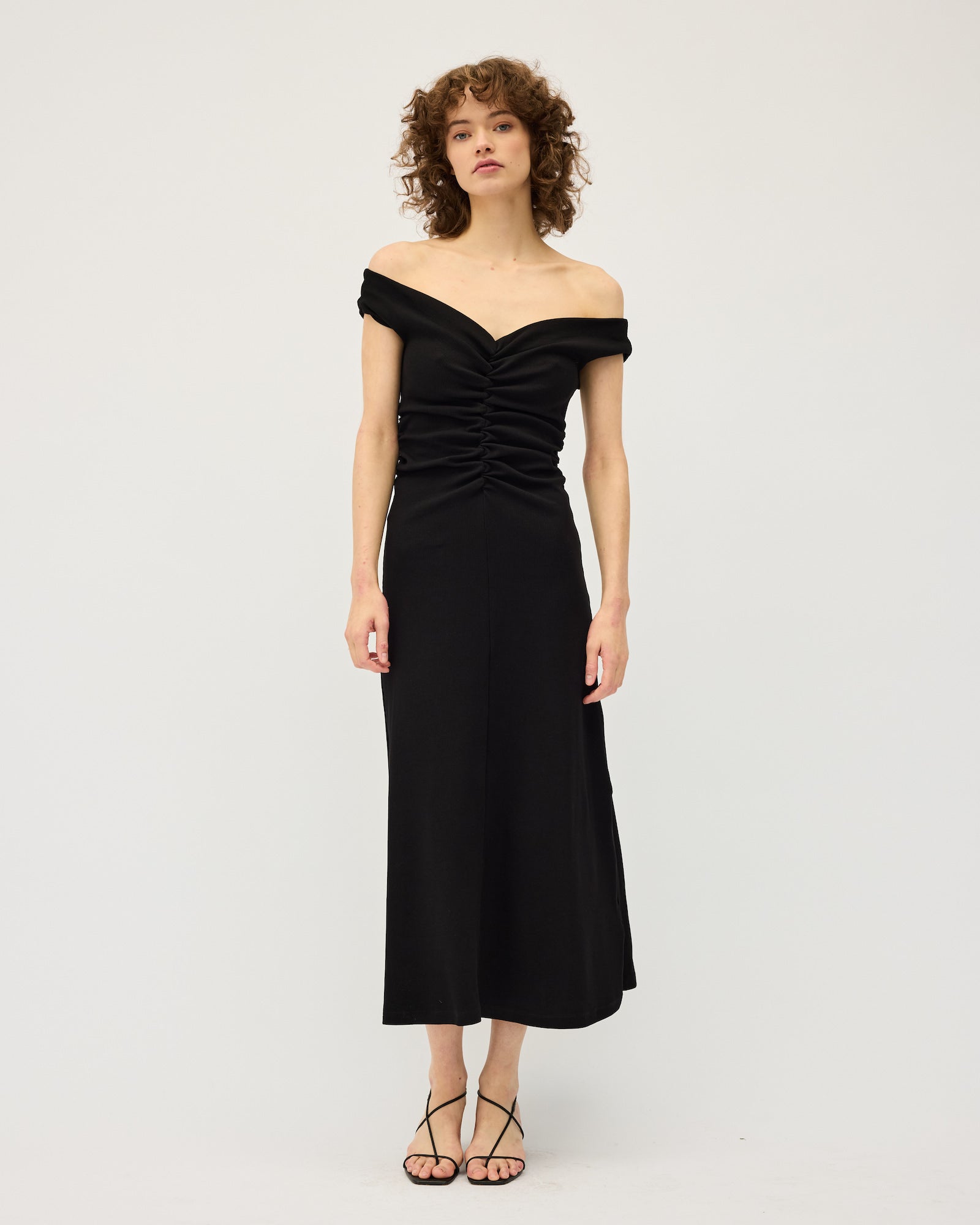 Niveah Dress | Black Rib $340