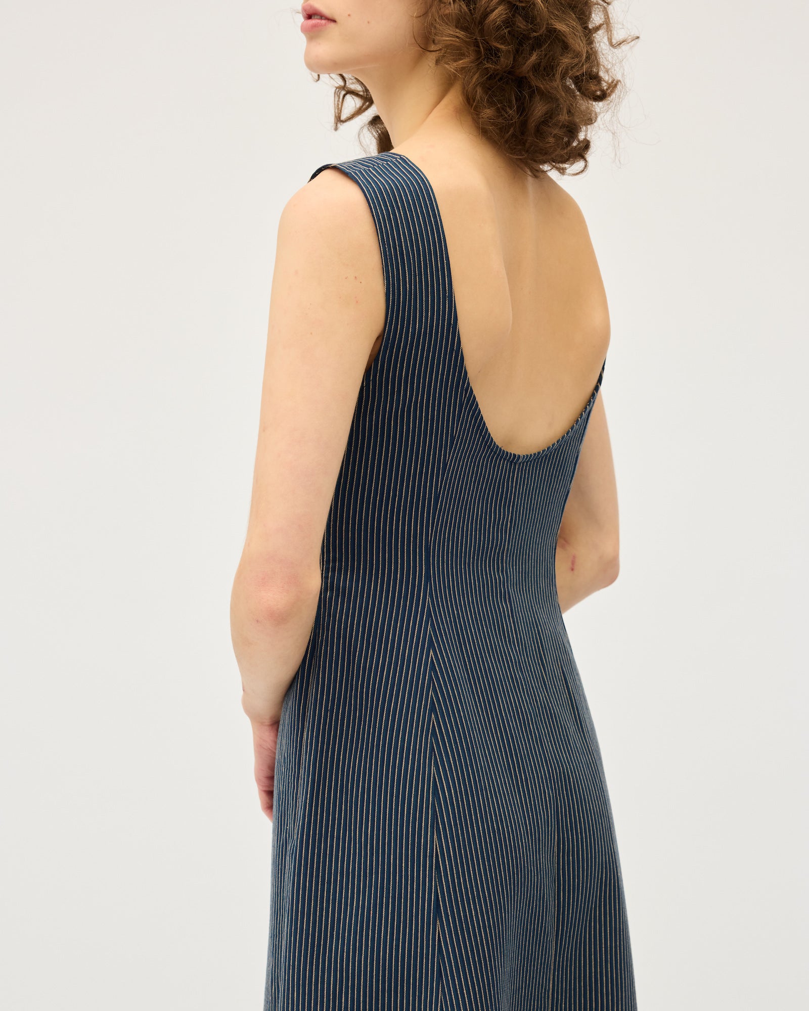 Ada Dress | Navy Stripe | $390