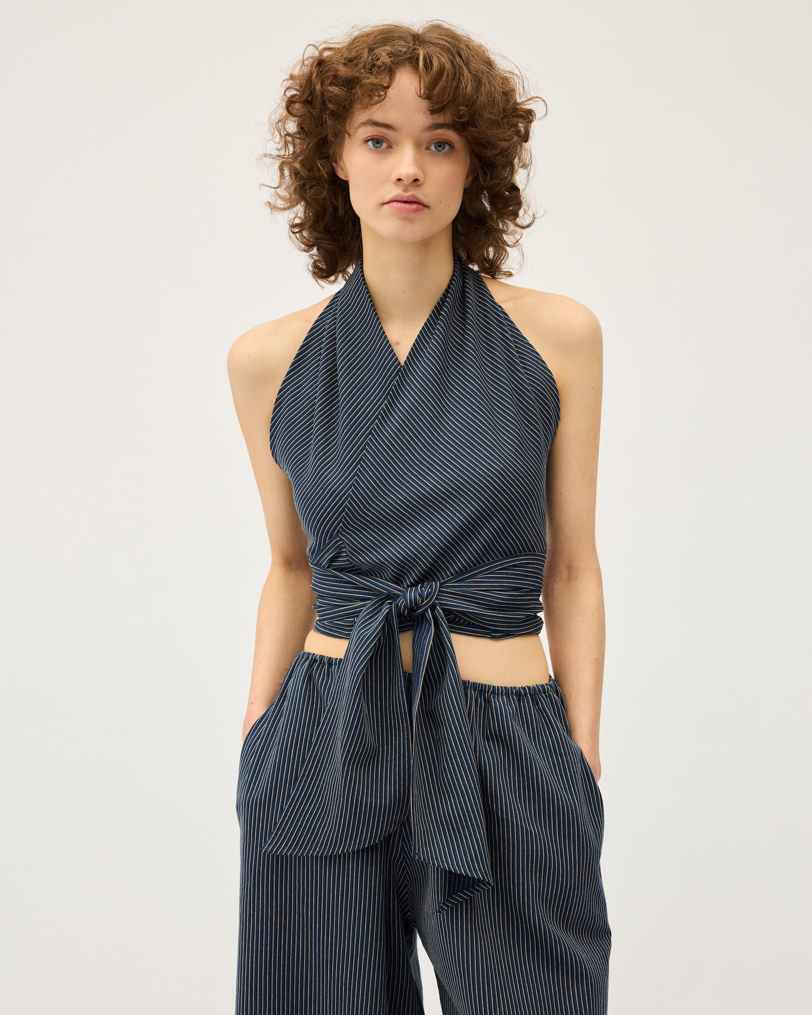 Amara Halter | Navy Stripe $199