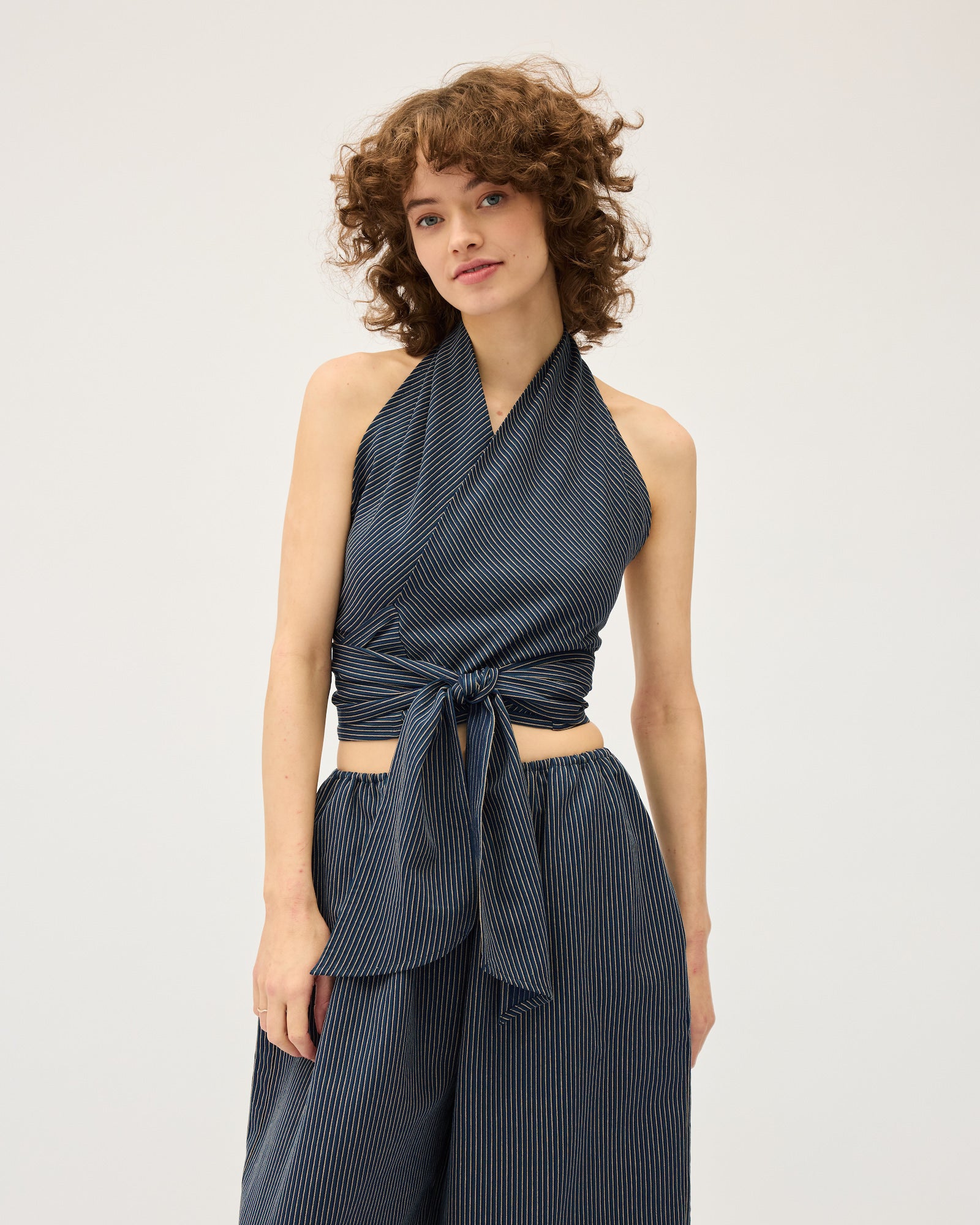 Amara Halter | Navy Stripe $199