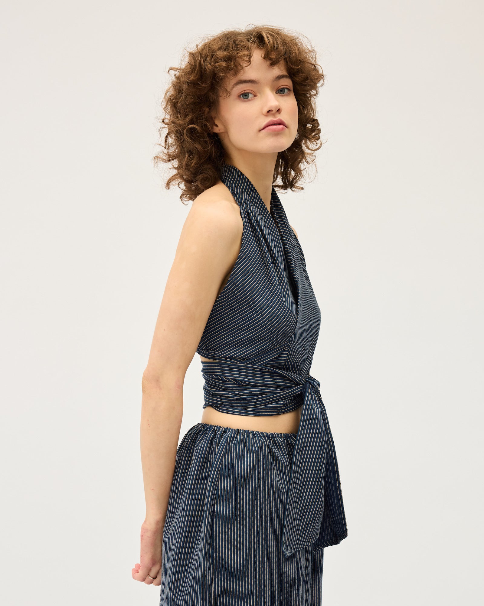 Amara Halter | Navy Stripe $199