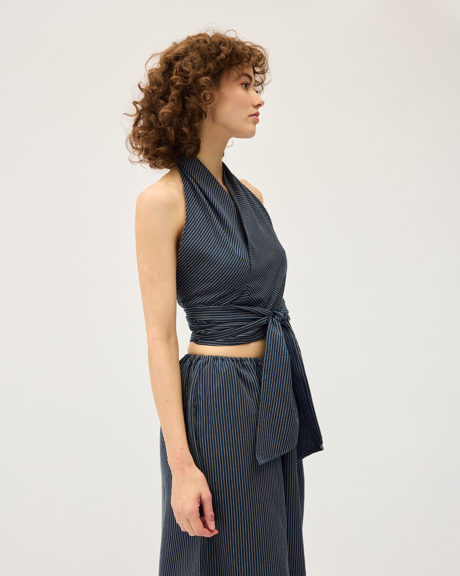 Amara Halter | Navy Stripe $199