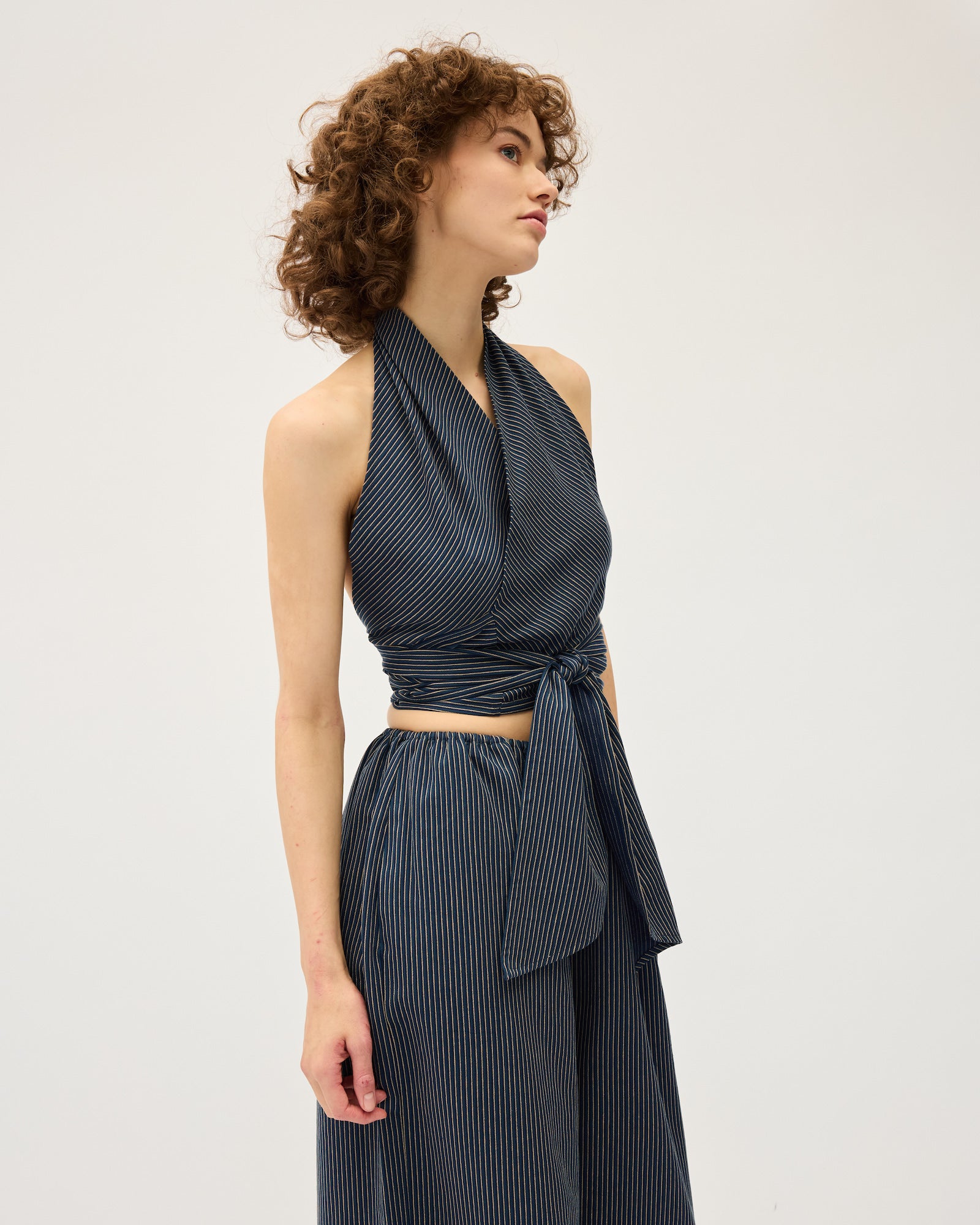 Amara Halter | Navy Stripe $199