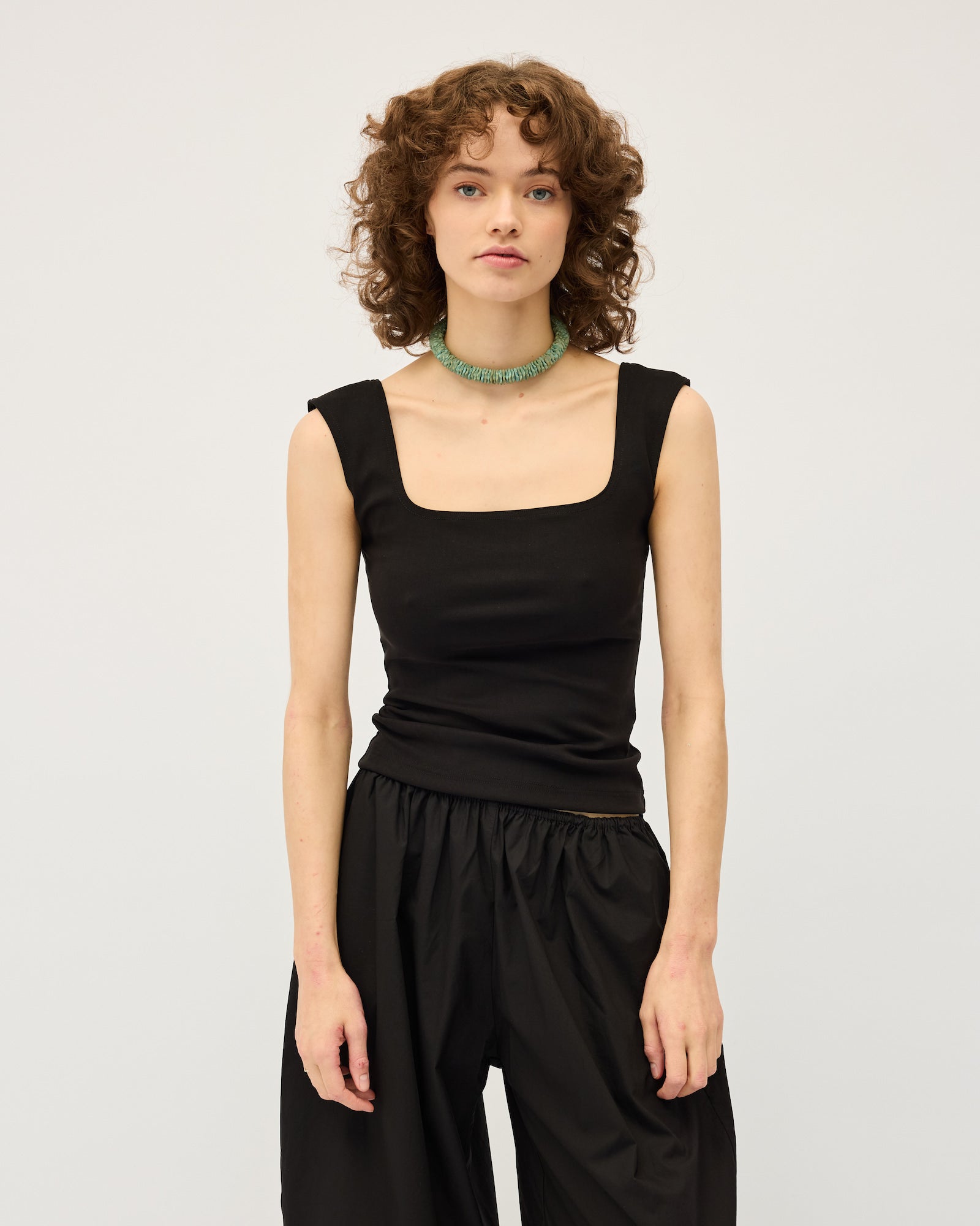 Naia Tank | Black Rib $120