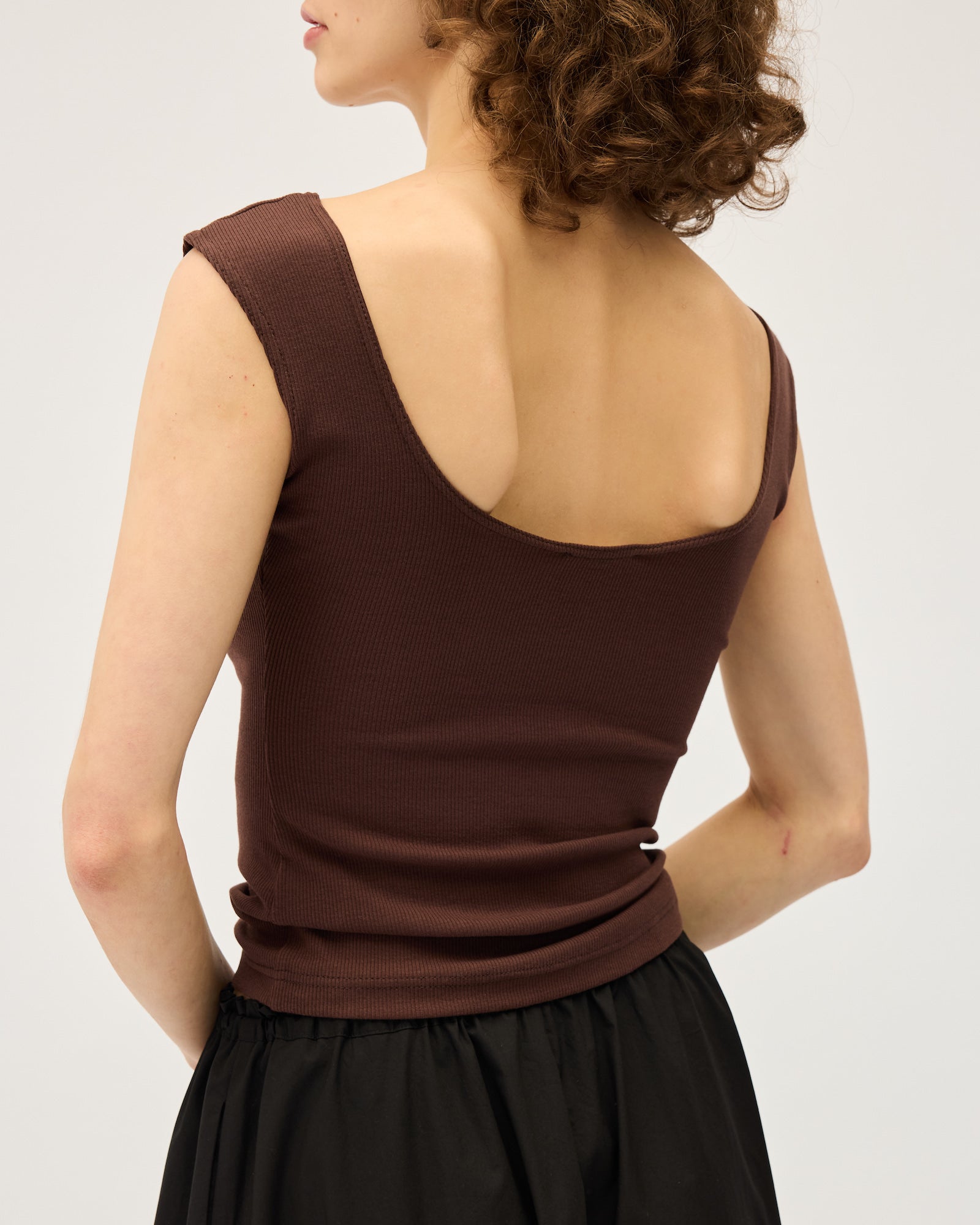 Naia Tank | Chocolate Rib $120