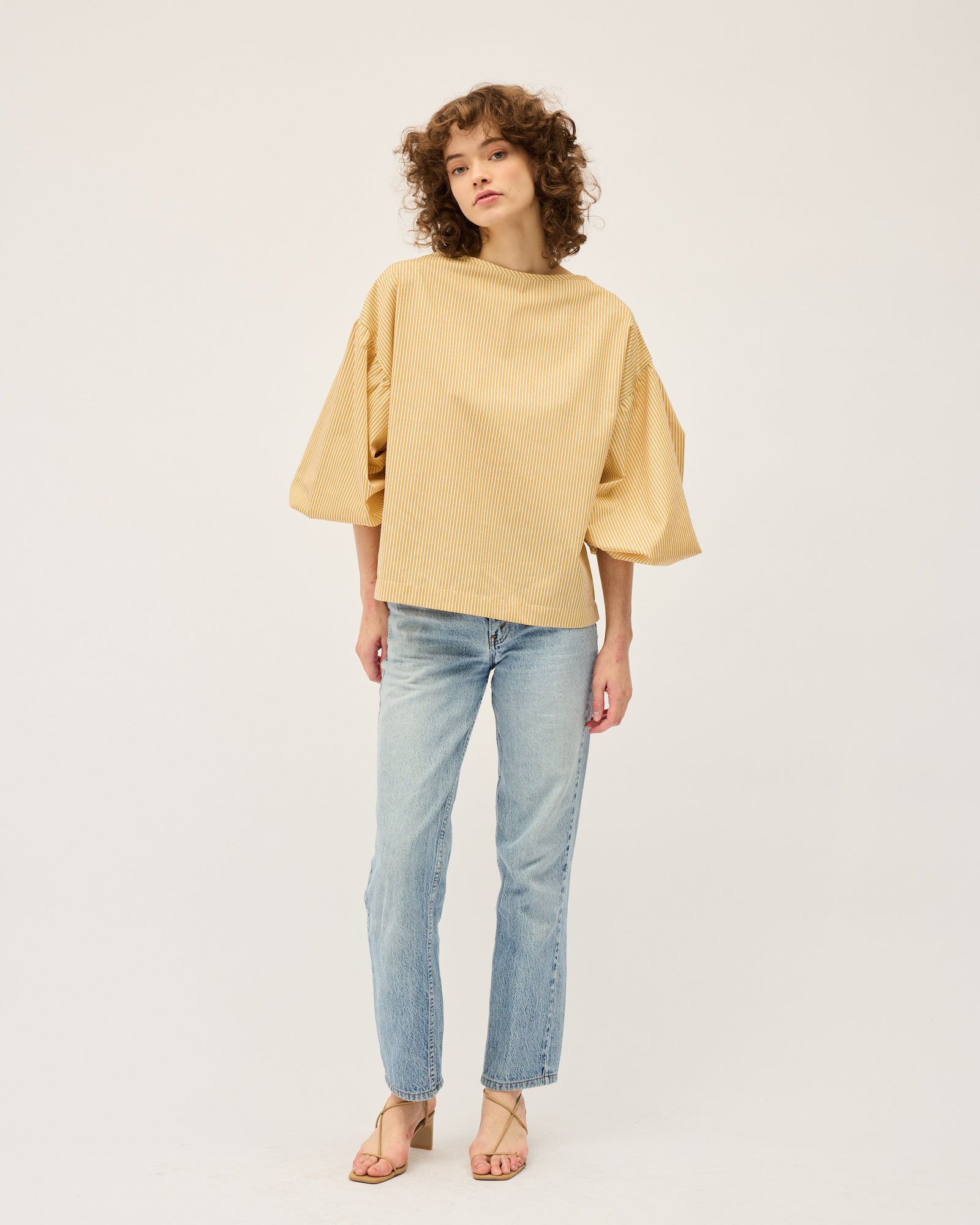 Bella Blouse | Yellow Stripe $260