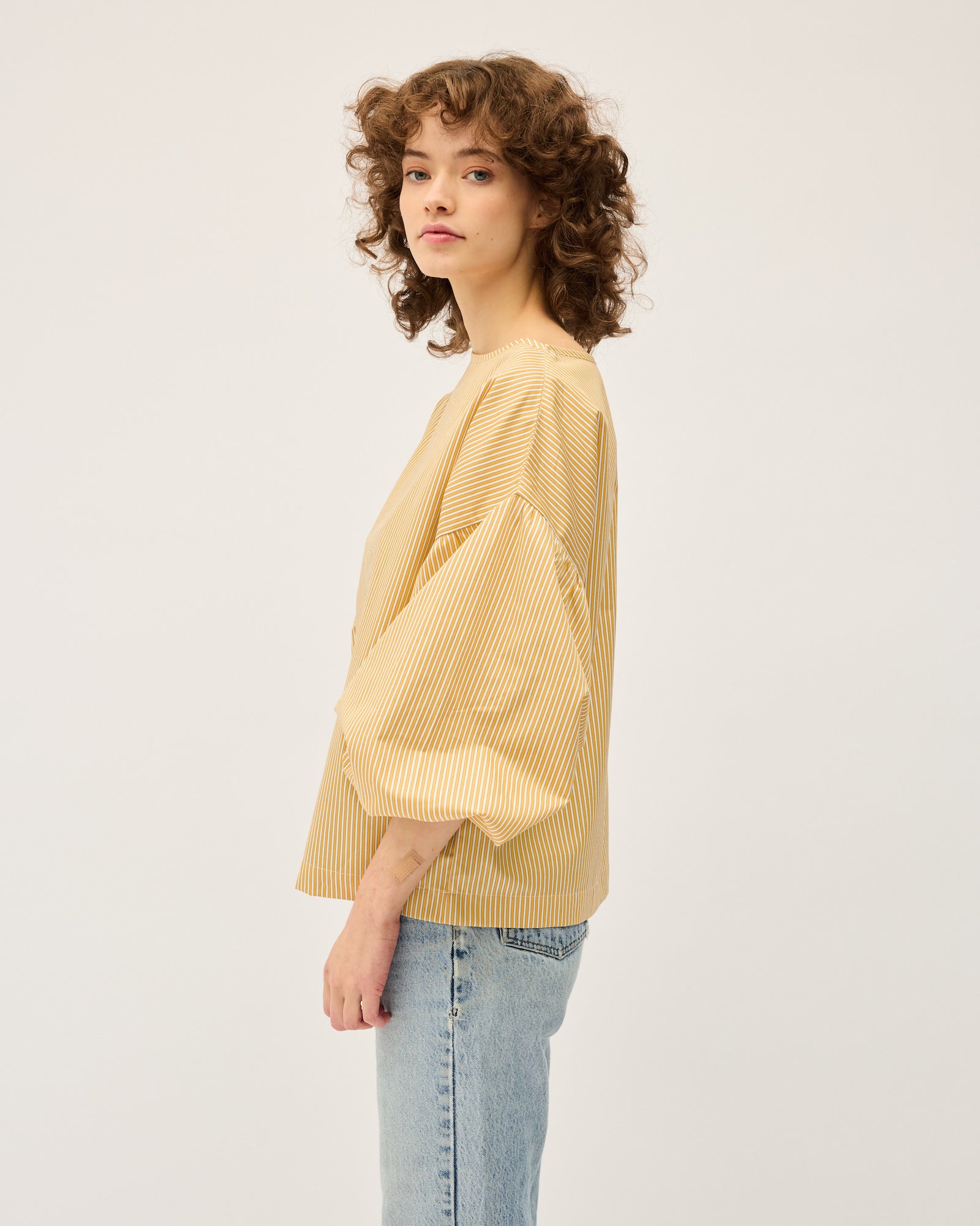Bella Blouse | Yellow Stripe $260