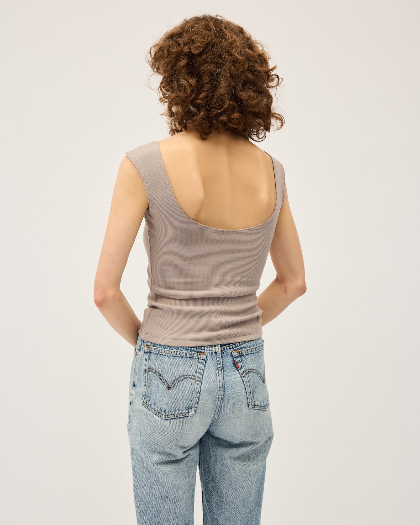 Naia Tank (Rib) | Putty $120