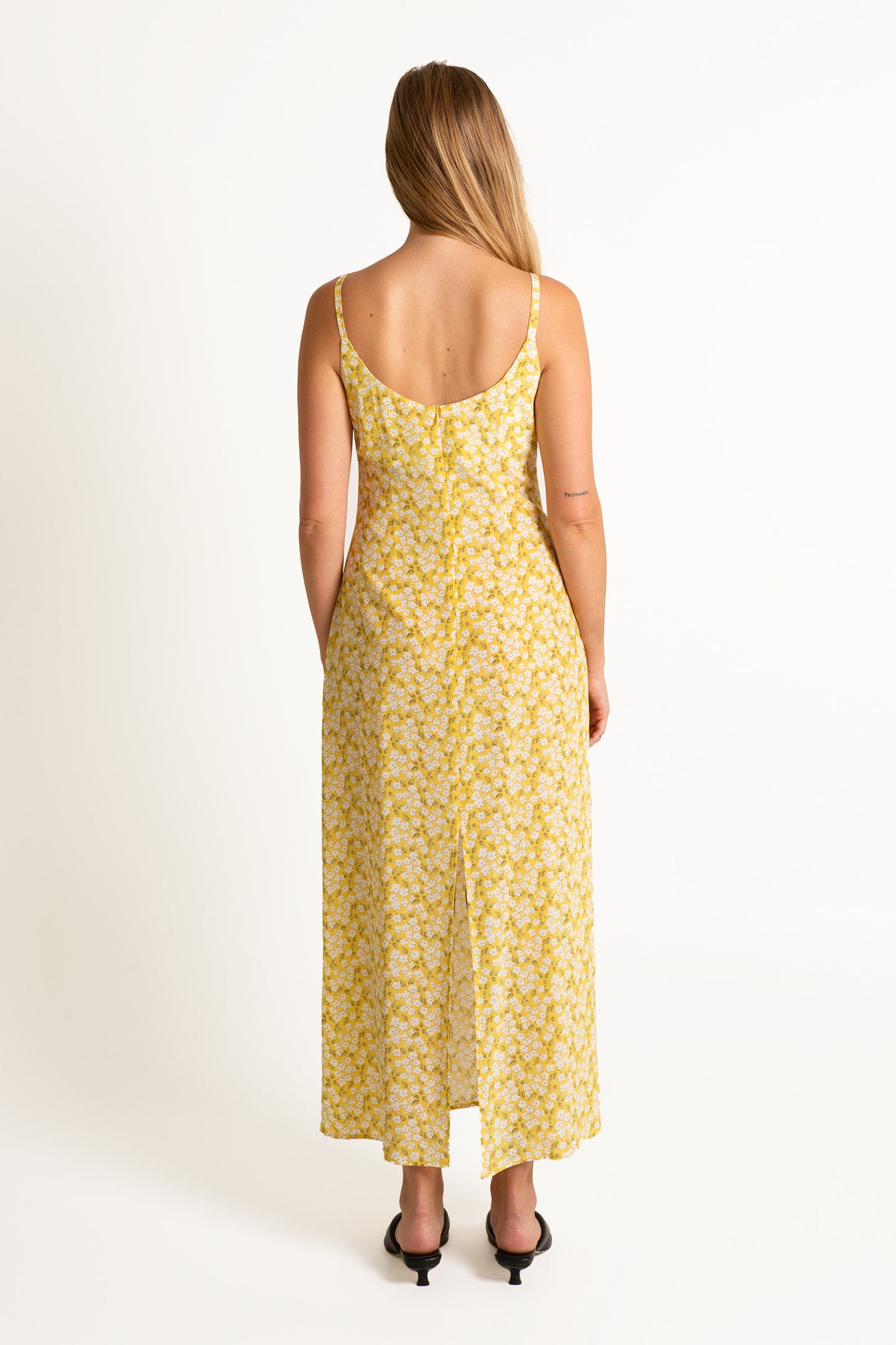 Empire Line Mid-Length Dress | Limone $329