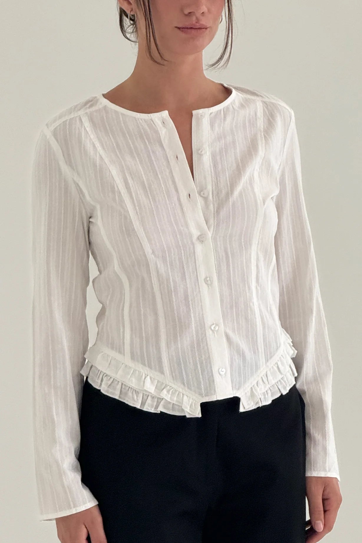 Ruffle-Hem Blouse | Bianca $229 - AVAILABLE NOW