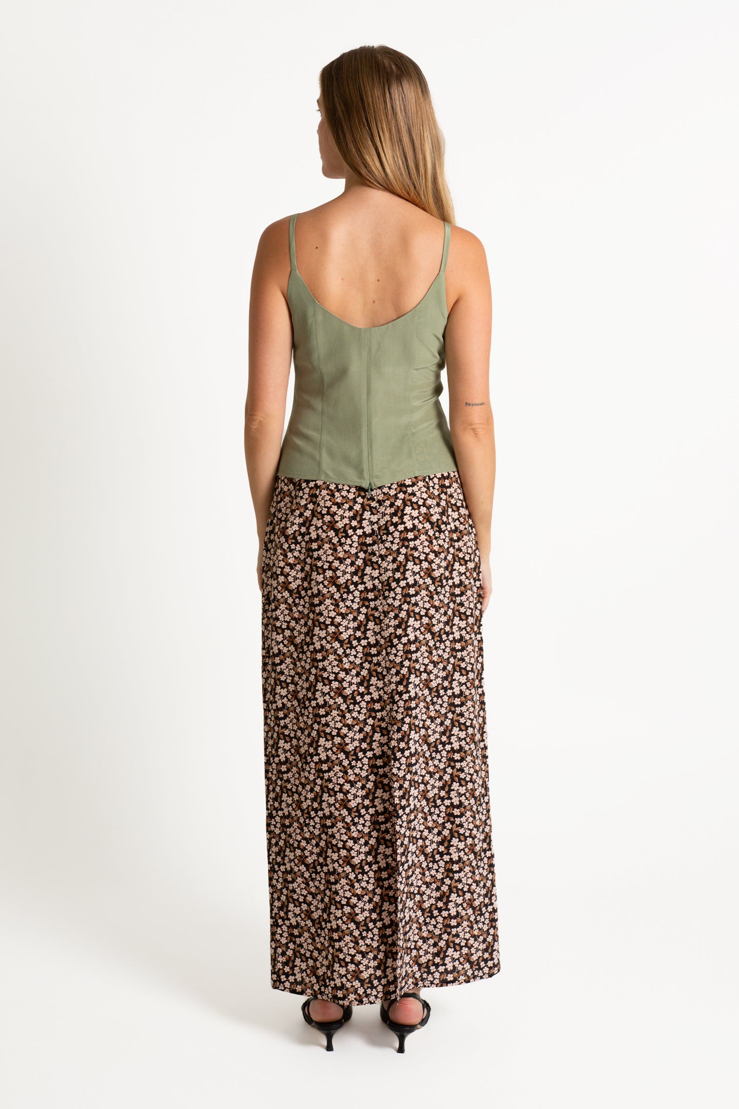 Structured Mid-Length Skirt | Caffè $269
