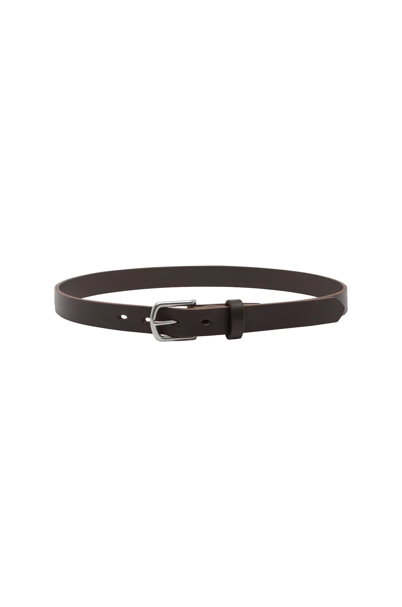 Classic Leather Belt | Espresso/Silver $250