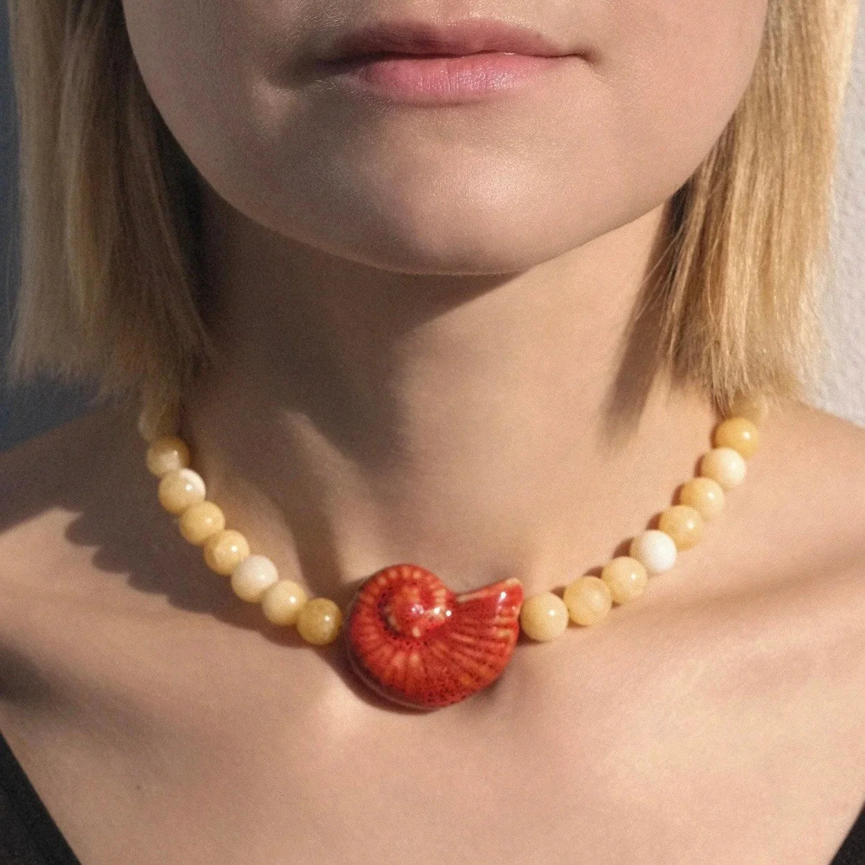 Happy Place Necklace | Bold Red $175