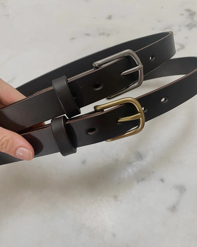 Classic Leather Belt | Espresso/Silver $250