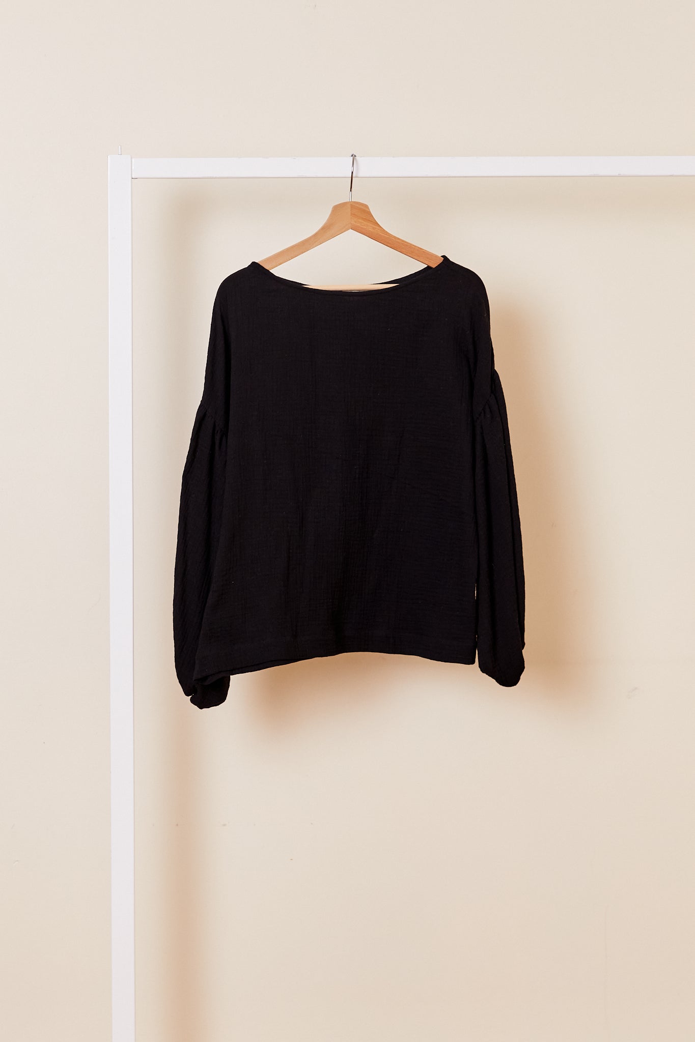 Bella Blouse | Black Muslin $199
