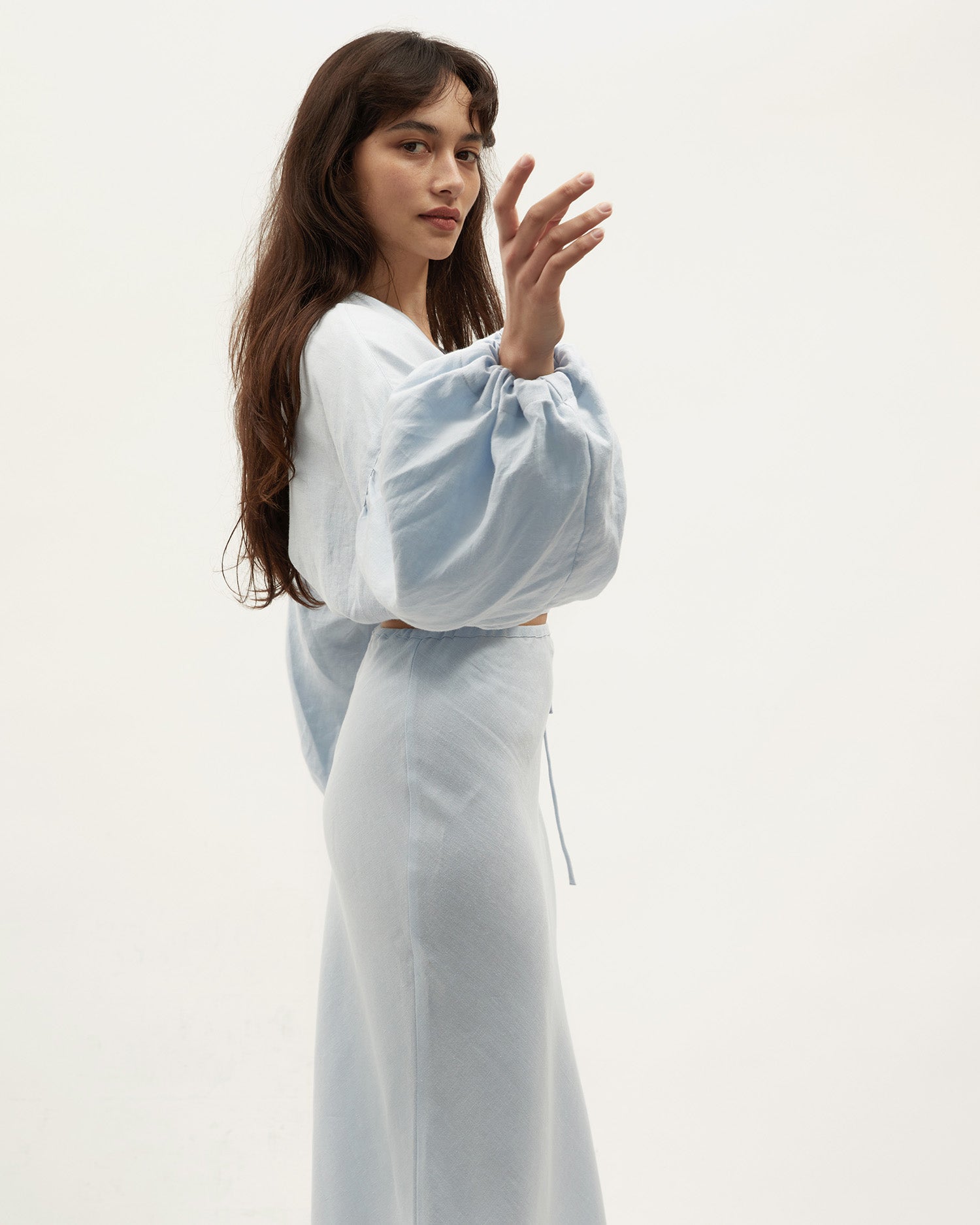 Isla Wrap Top | Powder $260