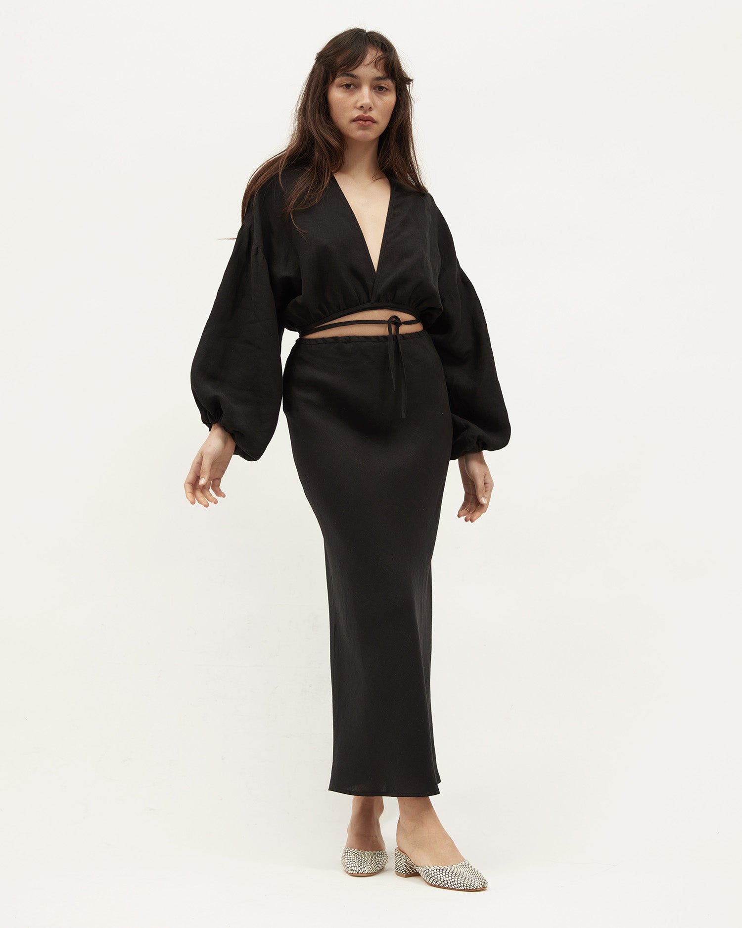 Isla Wrap Top | Black $260